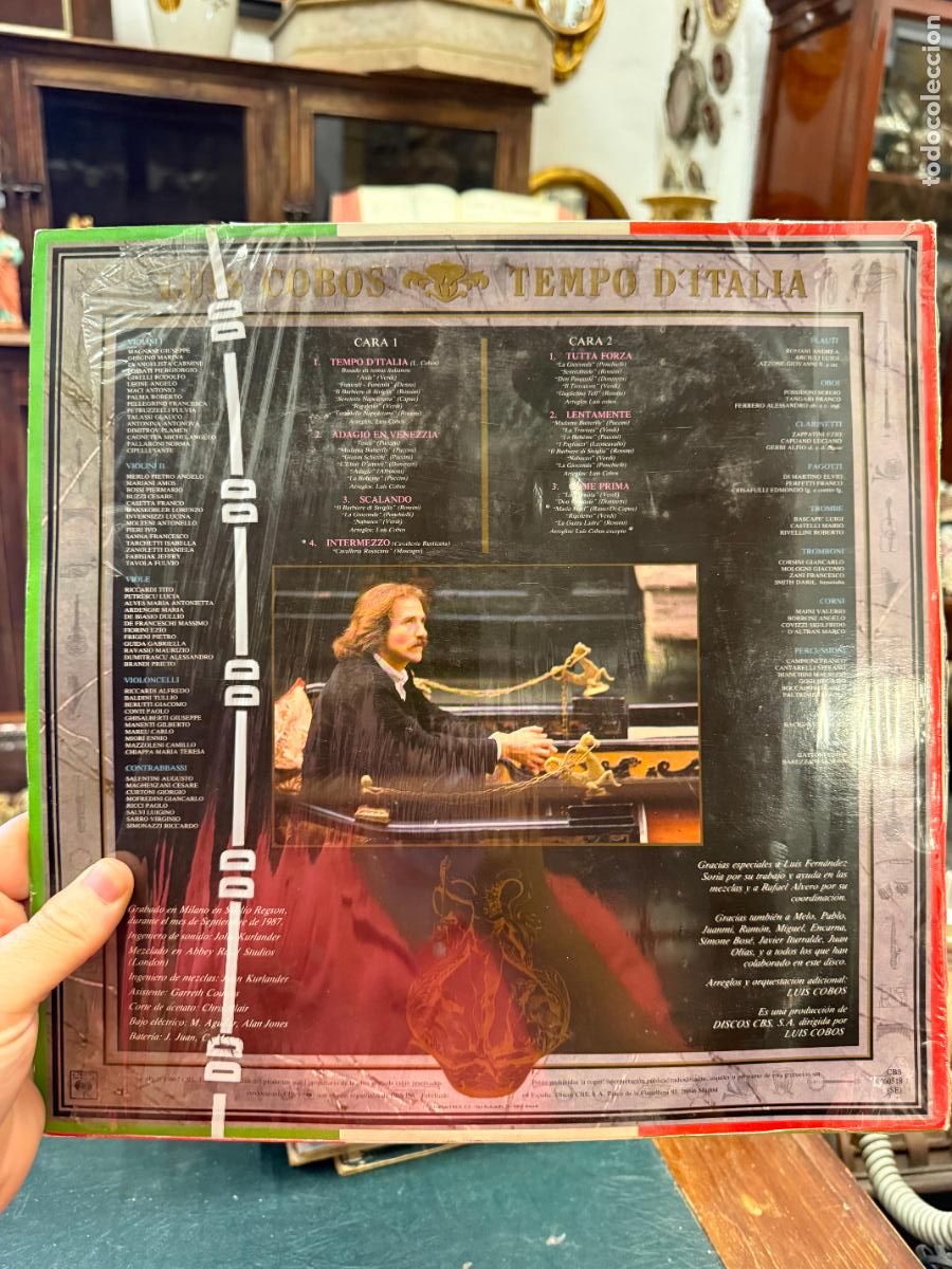 Discos de vinilo: LP LUIS COBOS - TEMPO D&acute;ITALIA - Foto 2