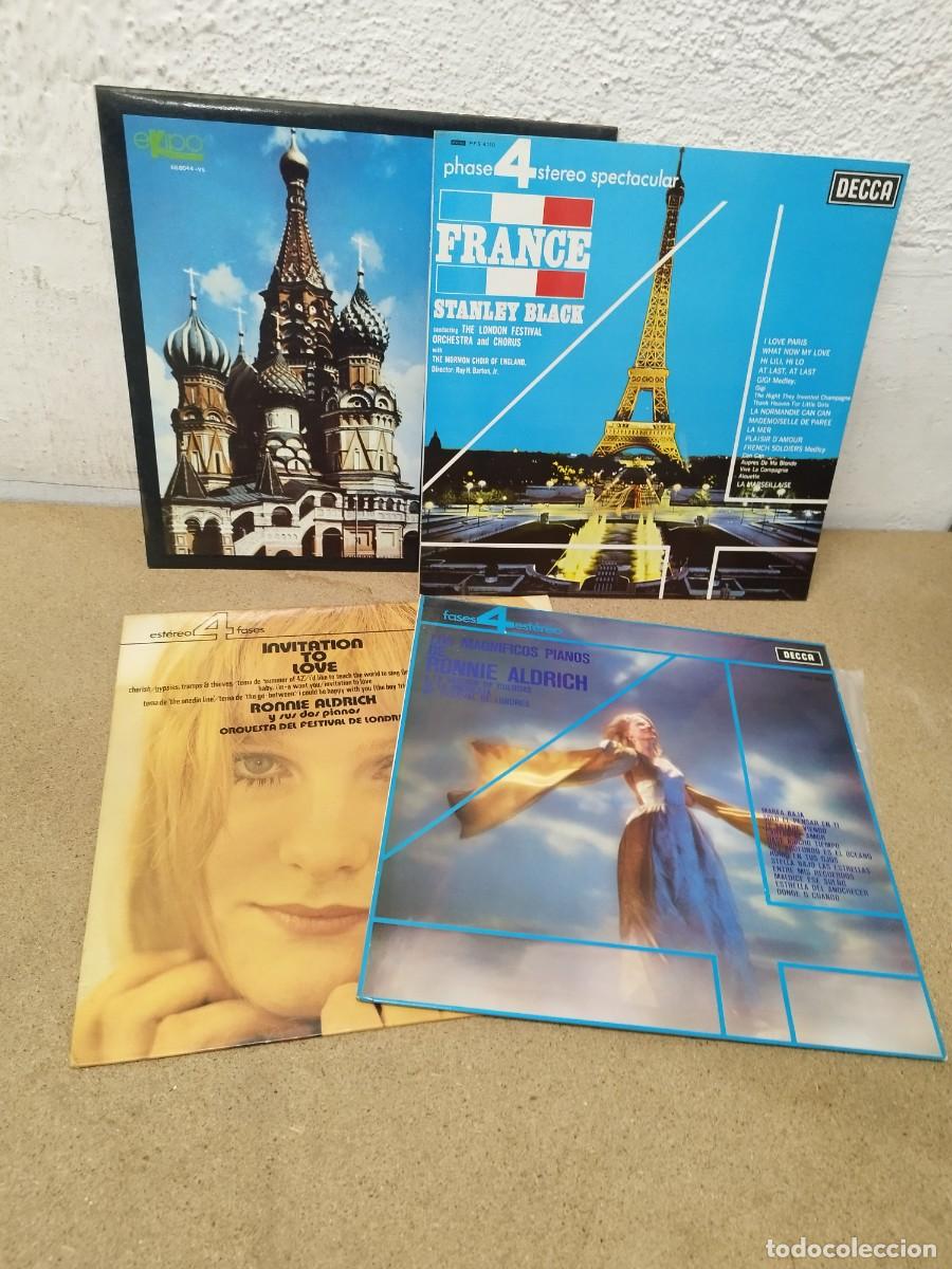 Discos de vinilo: Lote 3 Discos Vinilo LP Decca &rdquo;Fases 4 Est&eacute;reo&rdquo; - Stanley Black y Ronnie Aldrich.
