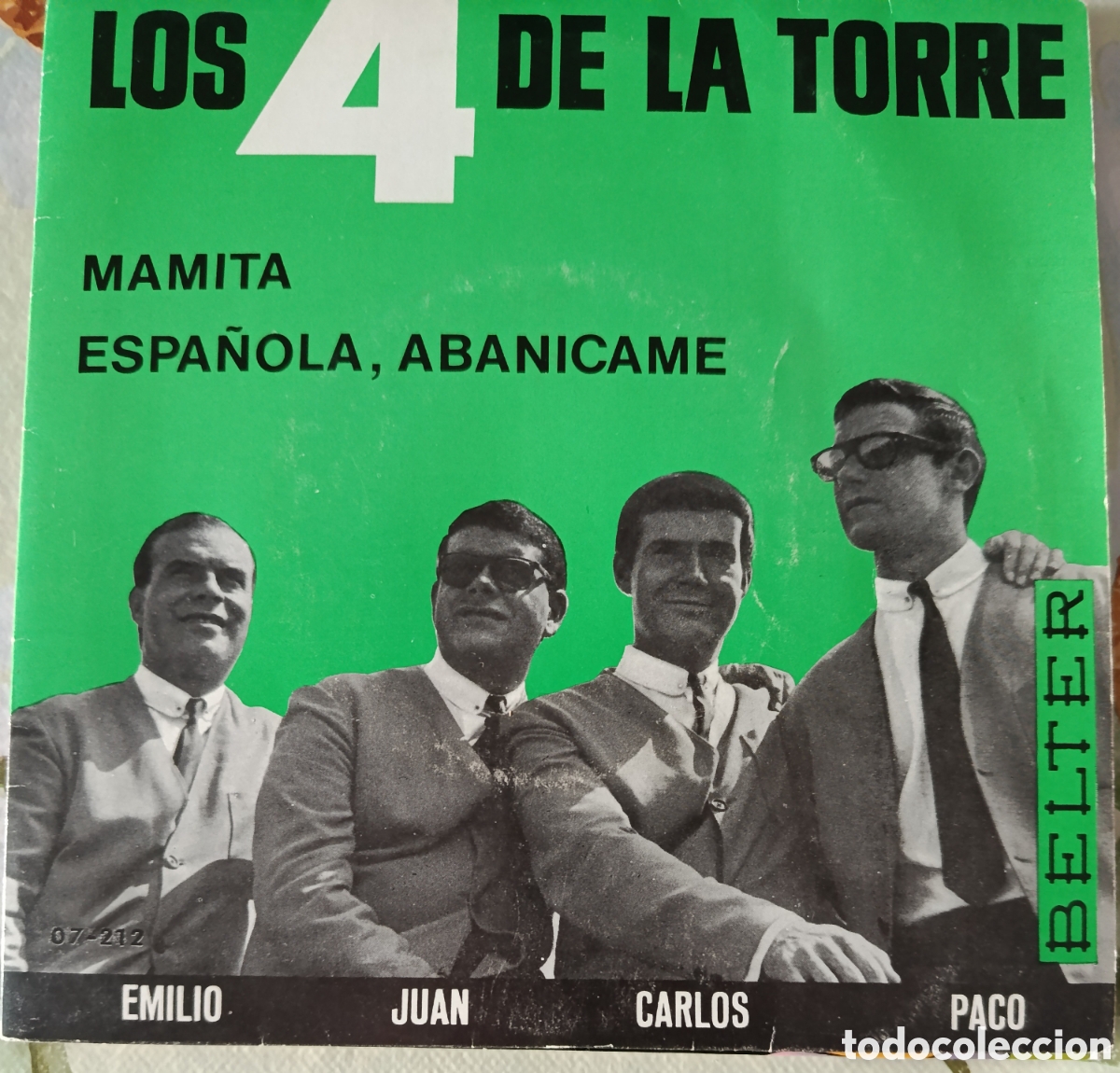 Discos de vinilo: Los 4 de la Torre single sello Belter editado en Espa&ntilde;a a&ntilde;o 1965.
