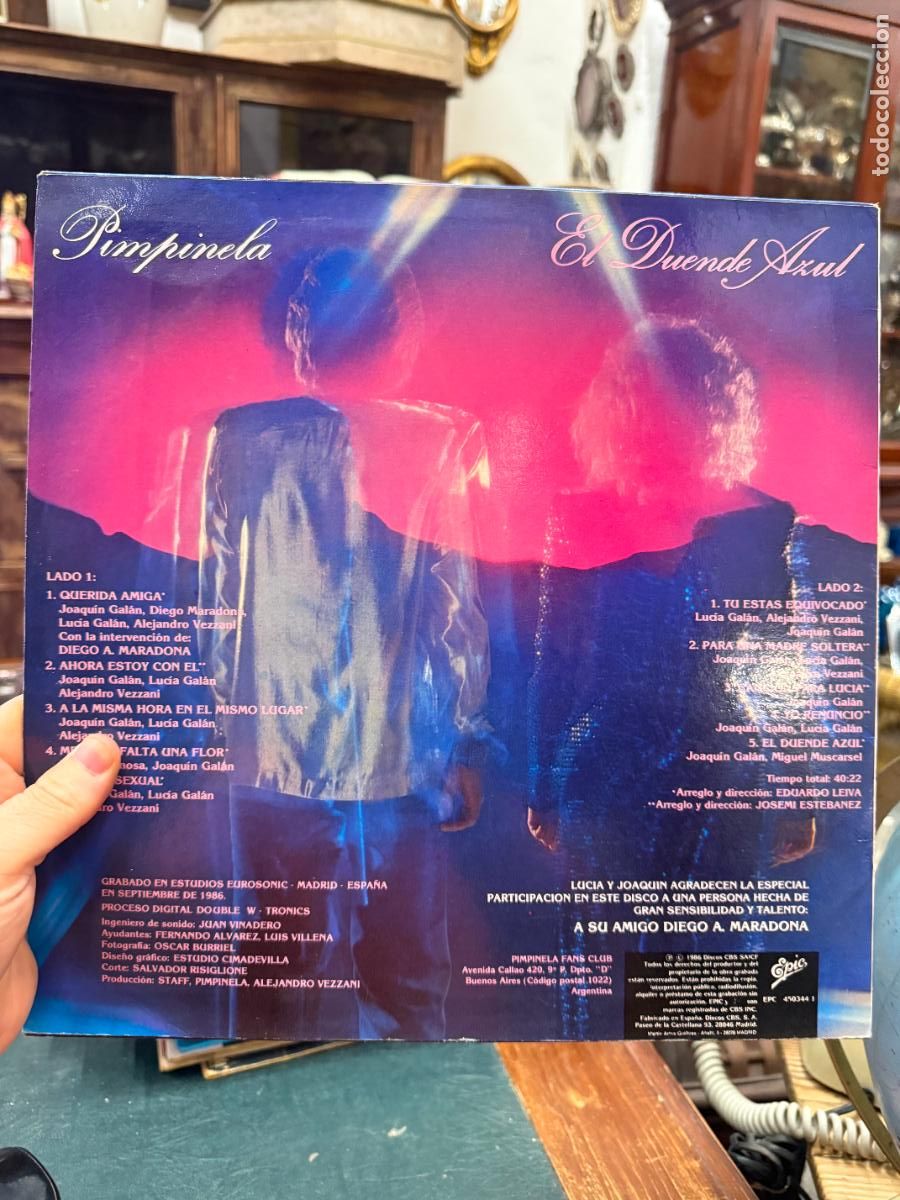 Discos de vinilo: LP PIMPINELA - EL DUENDE AZUL - Foto 2