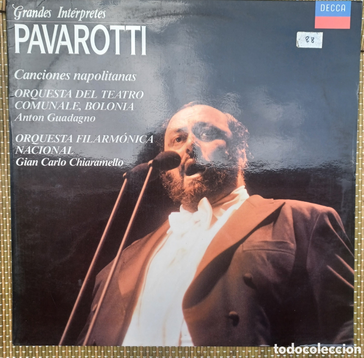 Discos de vinilo: Vinilo Pavarotti, Luciano, Canciones Napolitanas Orquesta Teatro Comunale, Bolonia, Filarm&oacute;nical