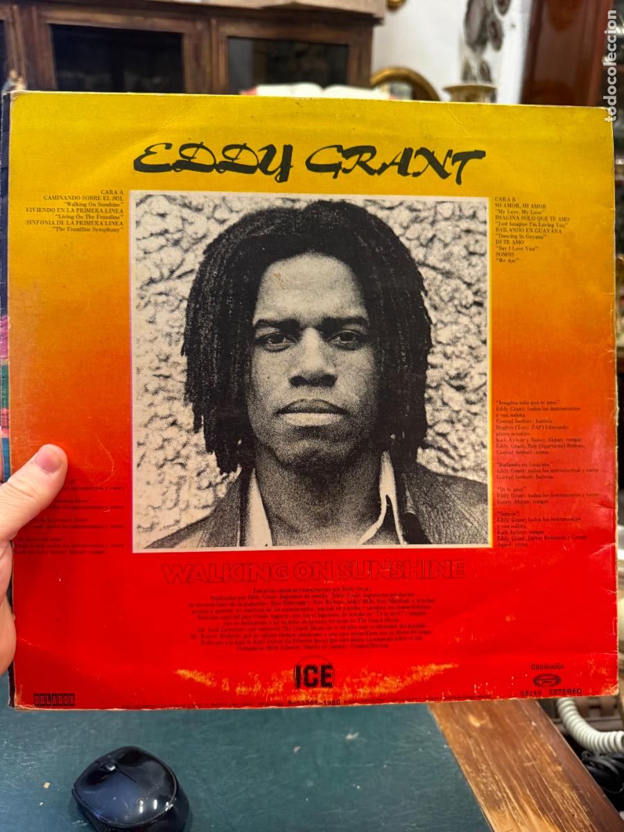 Discos de vinilo: LP EDDY CRANT - WALKING ON SUNSHINE - Foto 2