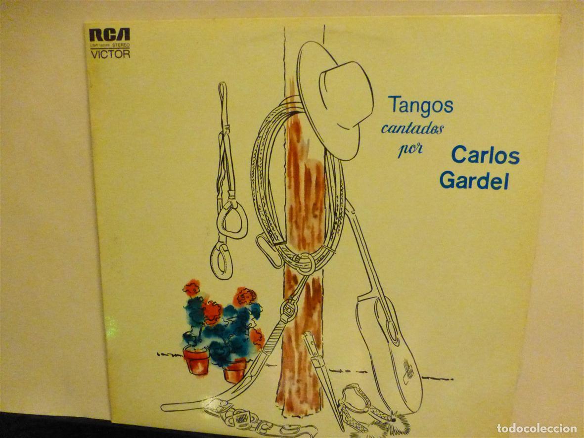 Discos de vinilo: Disco Vinilo Long Play LP - Carlos Gardel &lrm;&ndash; Tangos Cantados por Carlos Gardel - RCA Victor A&ntilde;o 1973