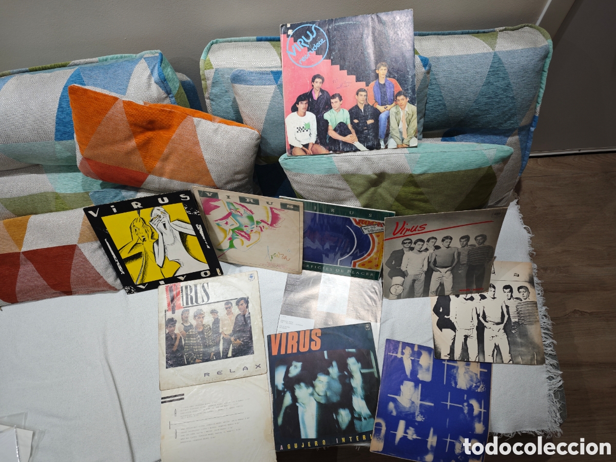 Discos de vinilo: Colecci&oacute;n en vinilo de los &aacute;lbumes de VIRUS . Sus 7 primeros vinilos originales