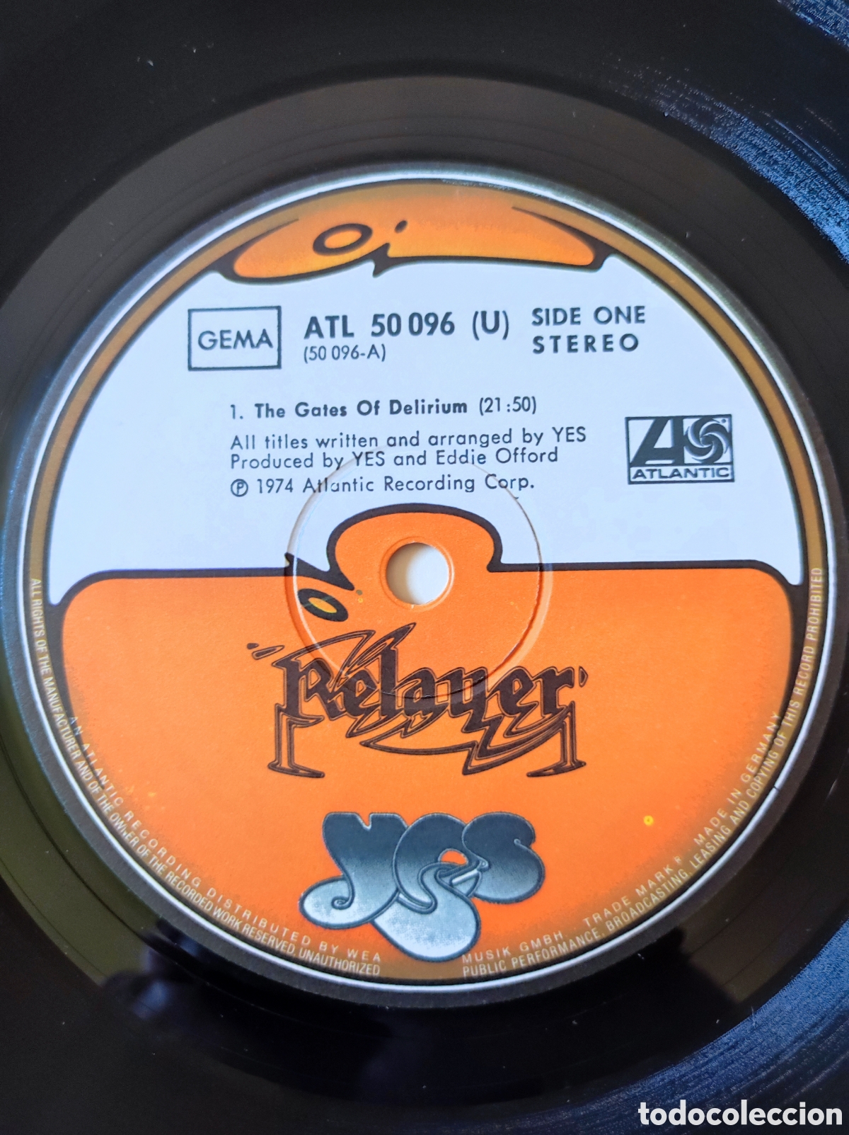 Discos de vinilo: YES - RELAYER (1974 ATL 50096) - Foto 3