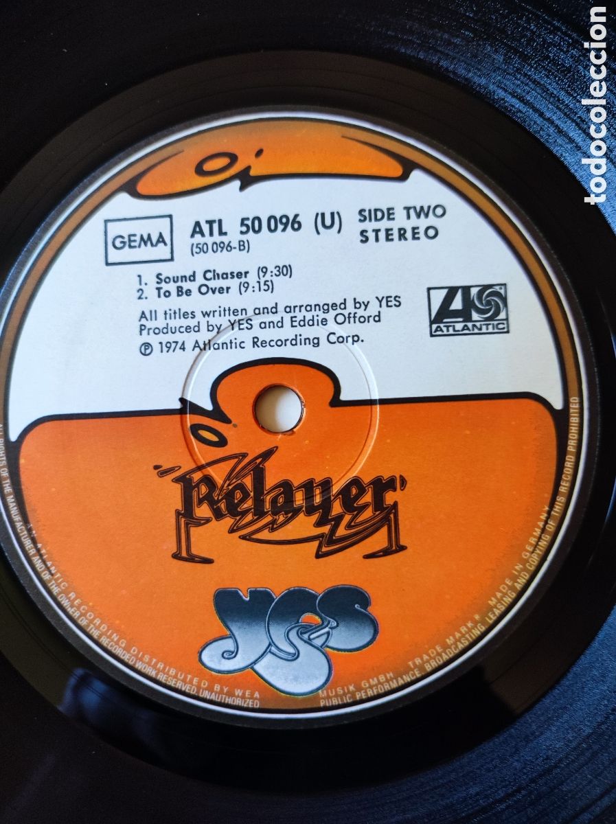 Discos de vinilo: YES - RELAYER (1974 ATL 50096) - Foto 8