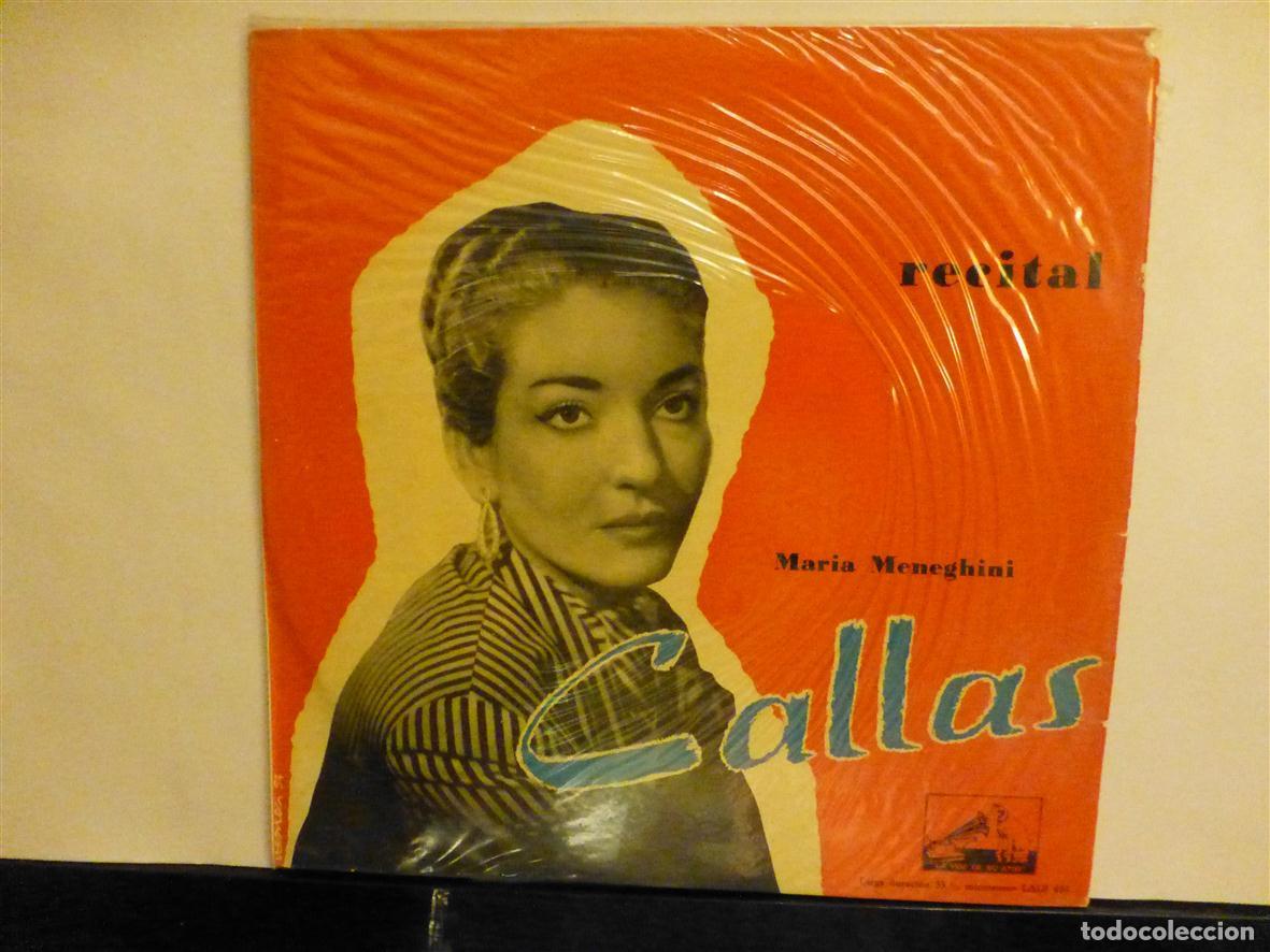 Discos de vinilo: Disco Vinilo Long Play LP - Mar&iacute;a Meneghini, Callas - Recital Arias &Oacute;pera - Voz de su Amo A&ntilde;o 1958