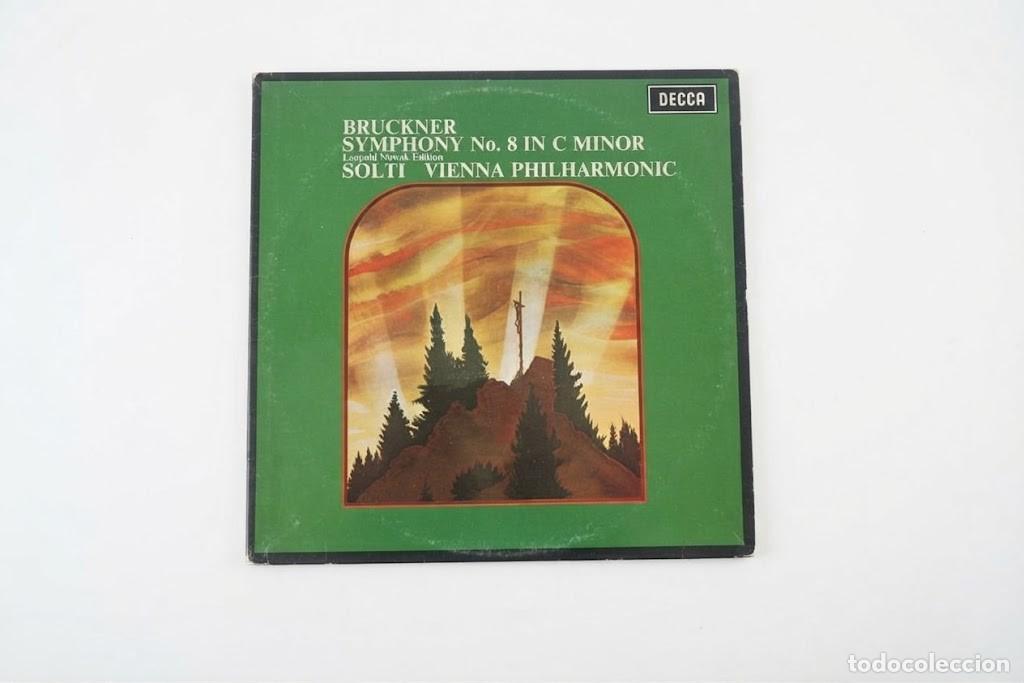 Discos de vinilo: BRUCKNER - SYMPHONY NO. 8 - GEORG SOLTI - VIENNA PHILHARMONIC - CAJA DOBLE LP DECCA 1972