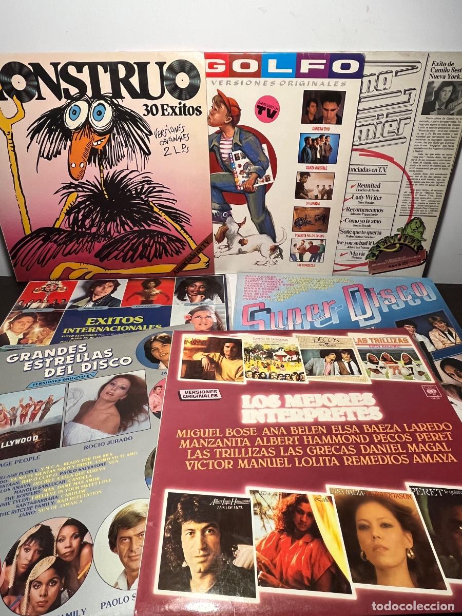 Discos de vinilo: Lote 7 &aacute;lbumes recopilatorios a&ntilde;os 80 (9 discos de vinilo)