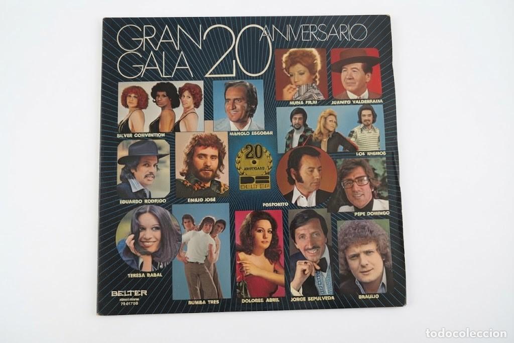 Discos de vinilo: GRAN GALA 20 ANIVERSARIO - MANOLO ESCOBAR, VALDERRAMA - DOBLE VINILO LP - BELTER 1976