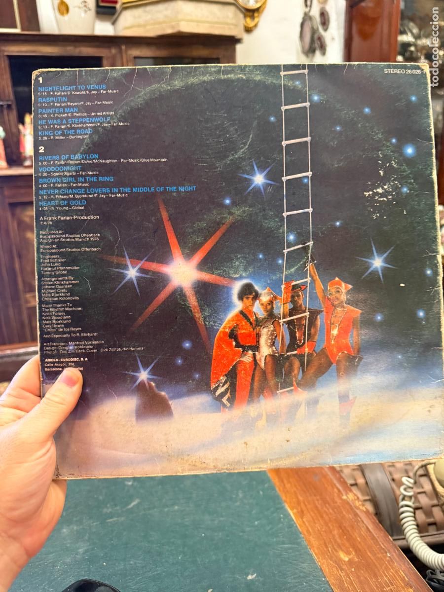 Discos de vinilo: LP BONEY M. - NIGHT FLIGHT TO VENUS - Foto 2