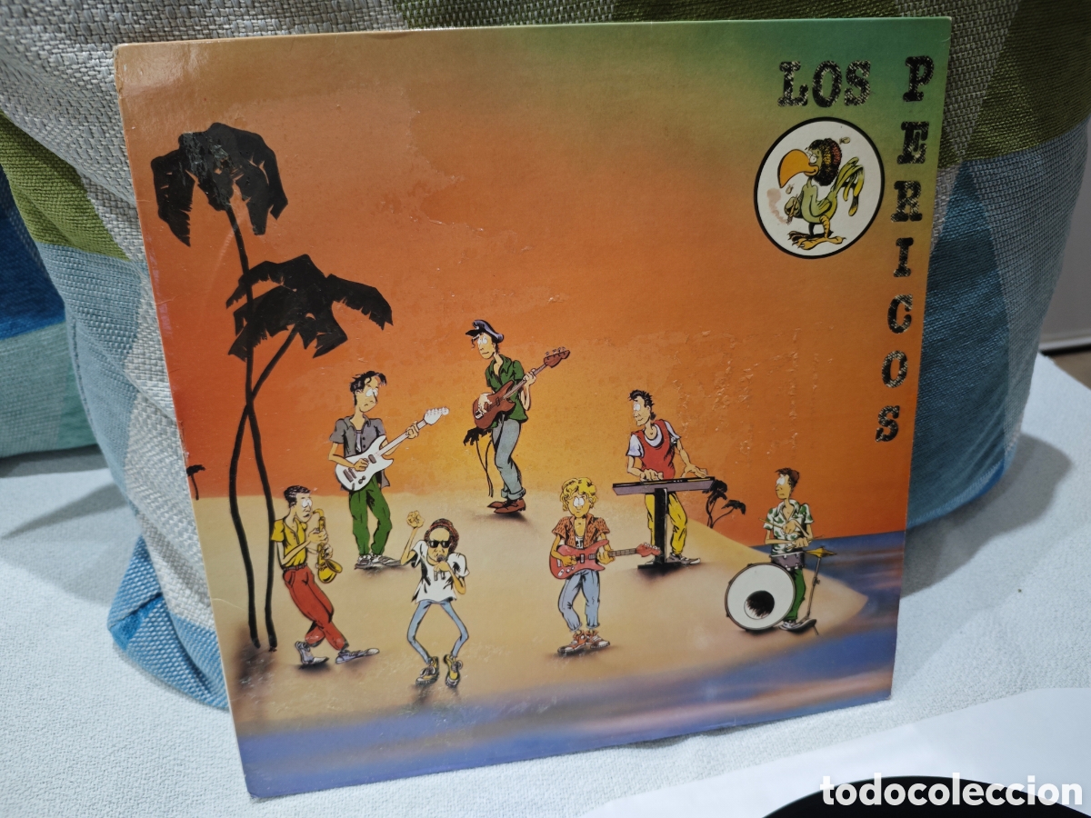 Discos de vinilo: Primer &aacute;lbum de la banda Los Pericos, en su edici&oacute;n lanzada en Espa&ntilde;a en 1987 vinilo