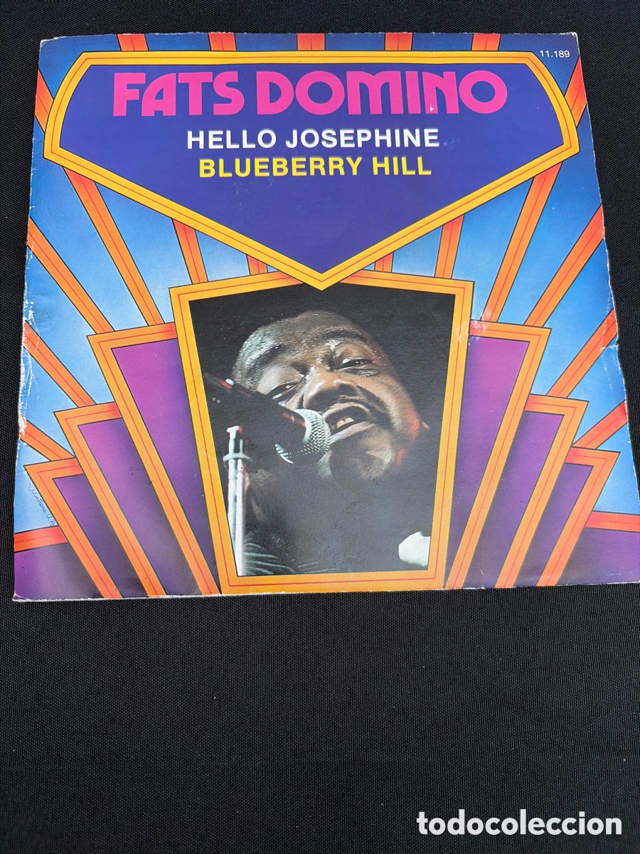 Discos de vinilo: FATS DOMINO - HELLO JOSEPHINE + BLUEBERRY HILL SINGLE BELGICA