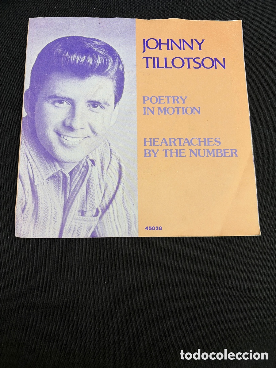 Discos de vinilo: JOHNNY TILLOTSON - POETRY IN MOTION + HEARTACHES BY THE NUMBER SINGLE HOLANDA