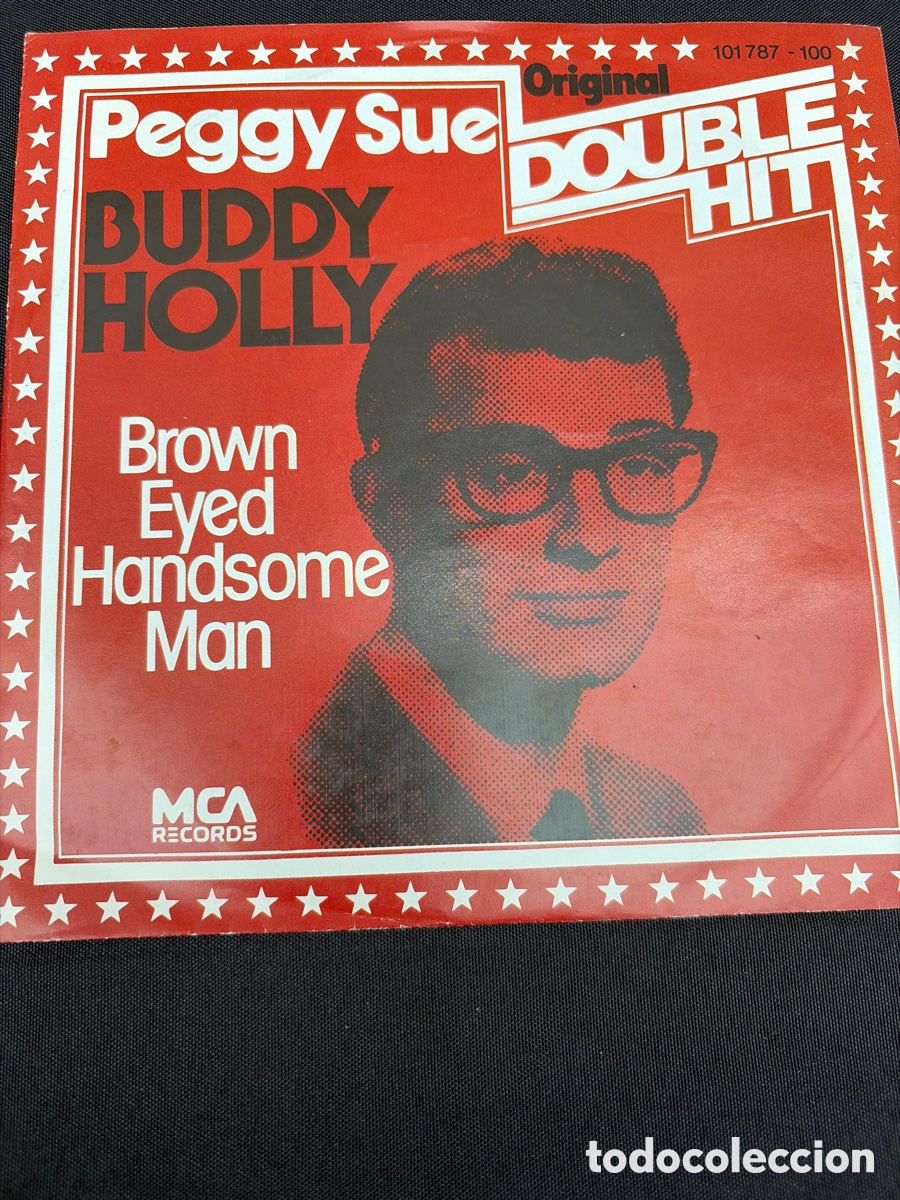 Discos de vinilo: BUDDY HOLLY - PEGGY SUE + BROWN EYED HANDSOME MAN SINGLE HOLANDA