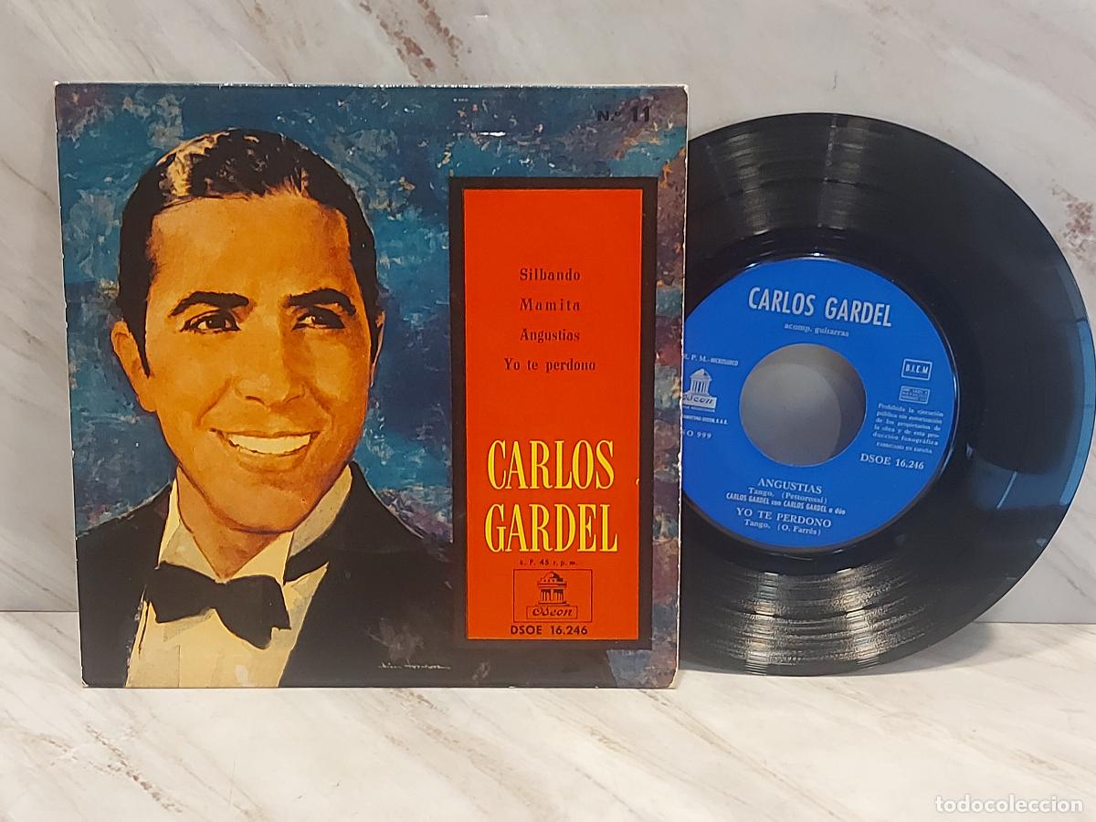 Discos de vinilo: CARLOS GARDEL | SILBANDO +3 | EP-ODEON DSOE 16.246 | ESPA&Ntilde;A 1958 | MBC ***