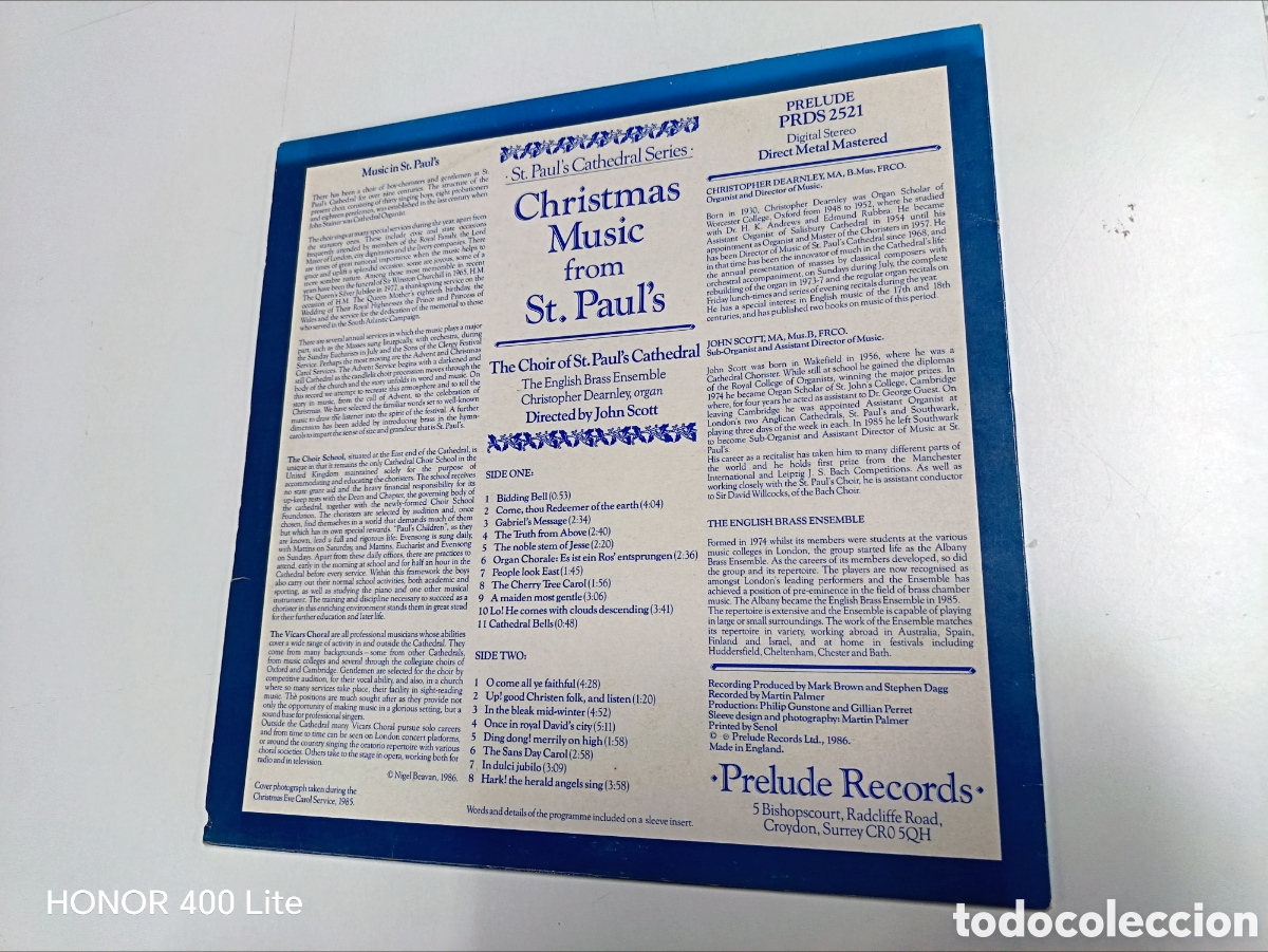 Discos de vinilo: LP Christmas Music from St. Pauls - Foto 2