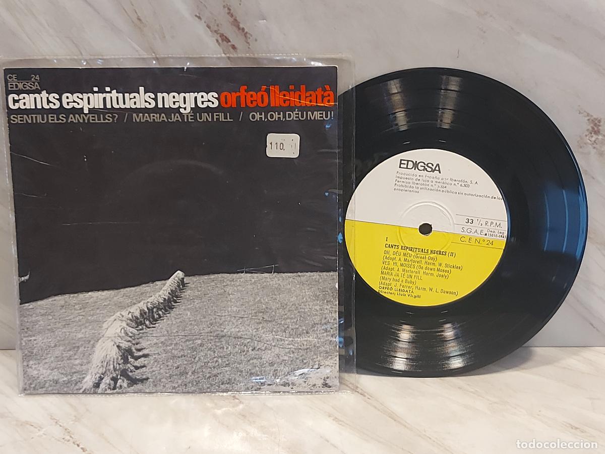 Discos de vinilo: ORFE&Oacute; LLEIDAT&Agrave; | CANTS ESPIRITUALS NEGRES II | EP-EDIGSA CE 24 | 1965 | MBC ***