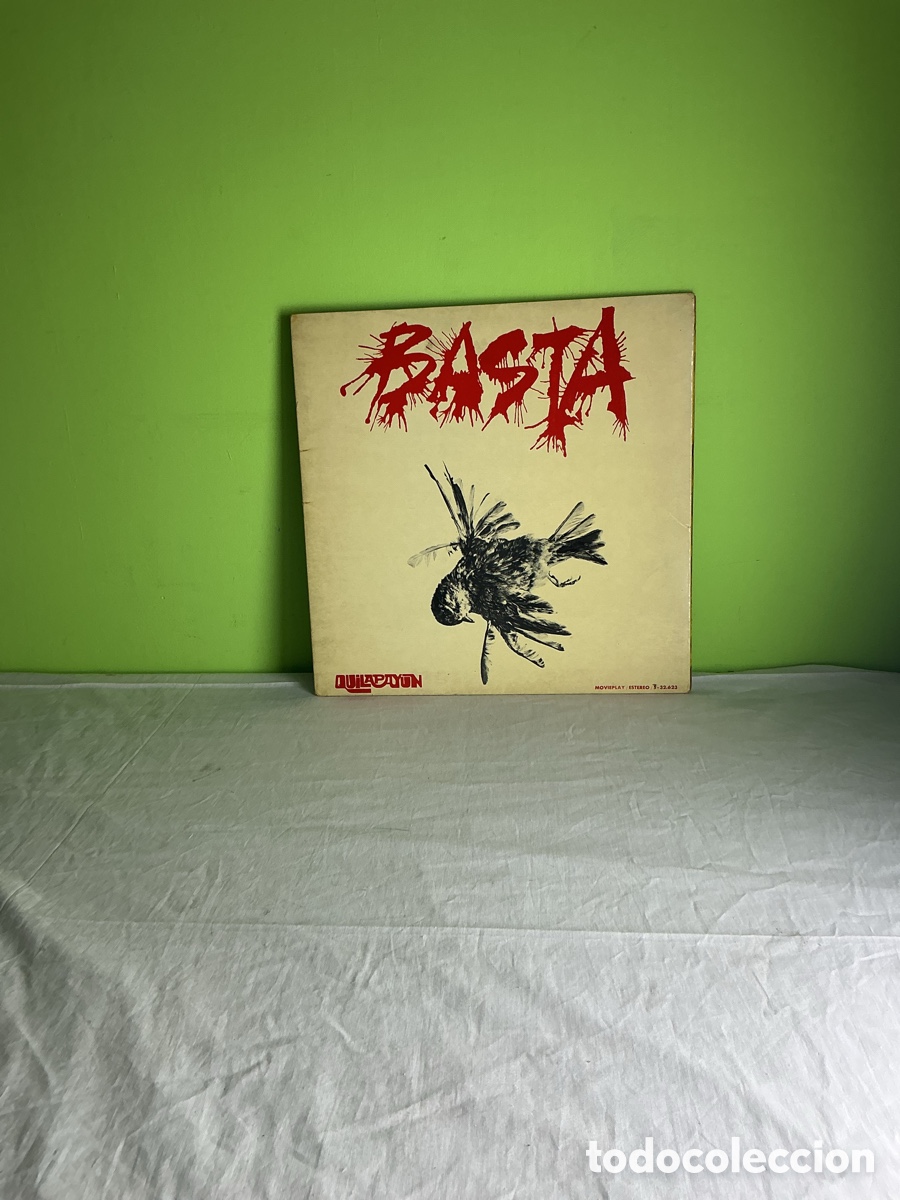 Discos de vinilo: Quilapay&uacute;n &ndash; Basta &ndash; Vinilo LP Movieplay 1974 &ndash; Carpeta desplegable