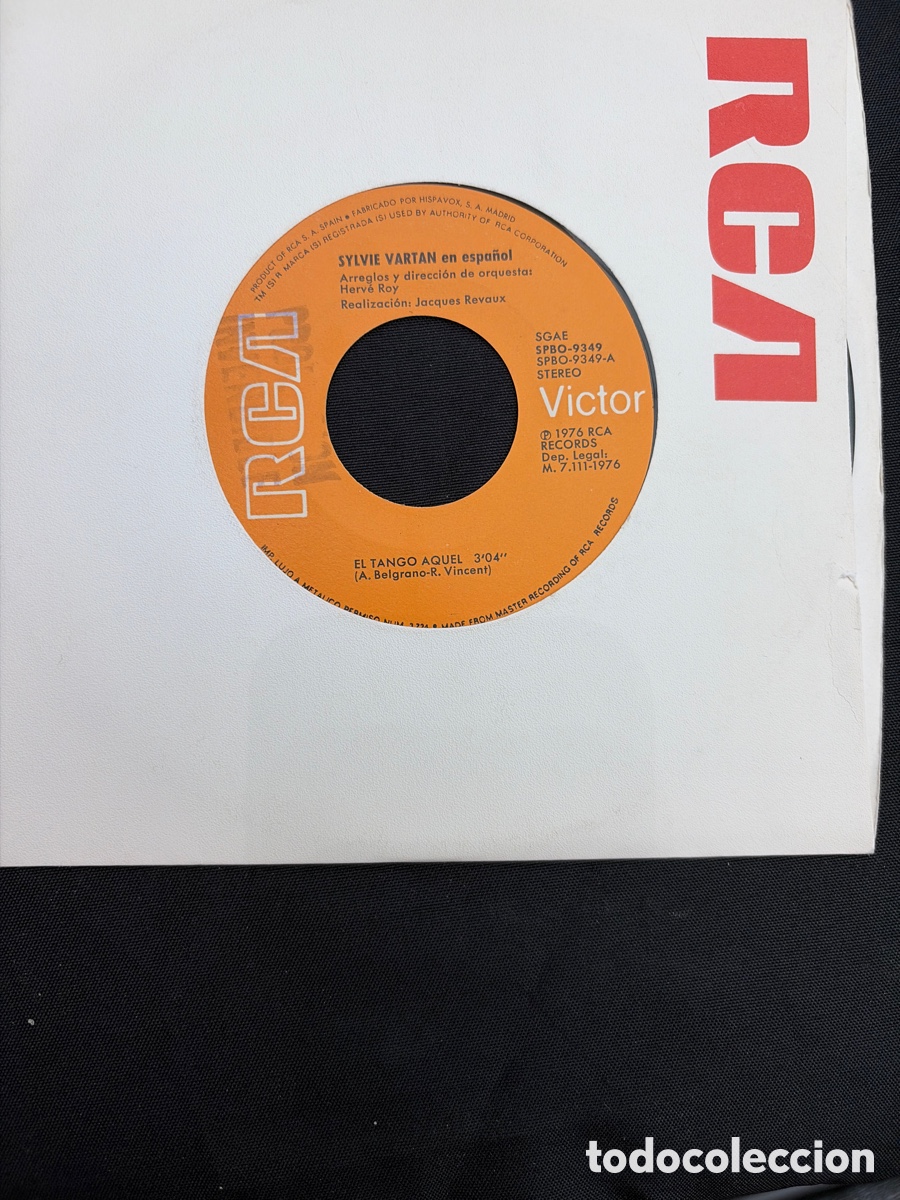Discos de vinilo: SYLVIE VARTAN - EL TANGO AQUEL CANTA EN ESPA&Ntilde;OL SINGLE SIN PORTADA