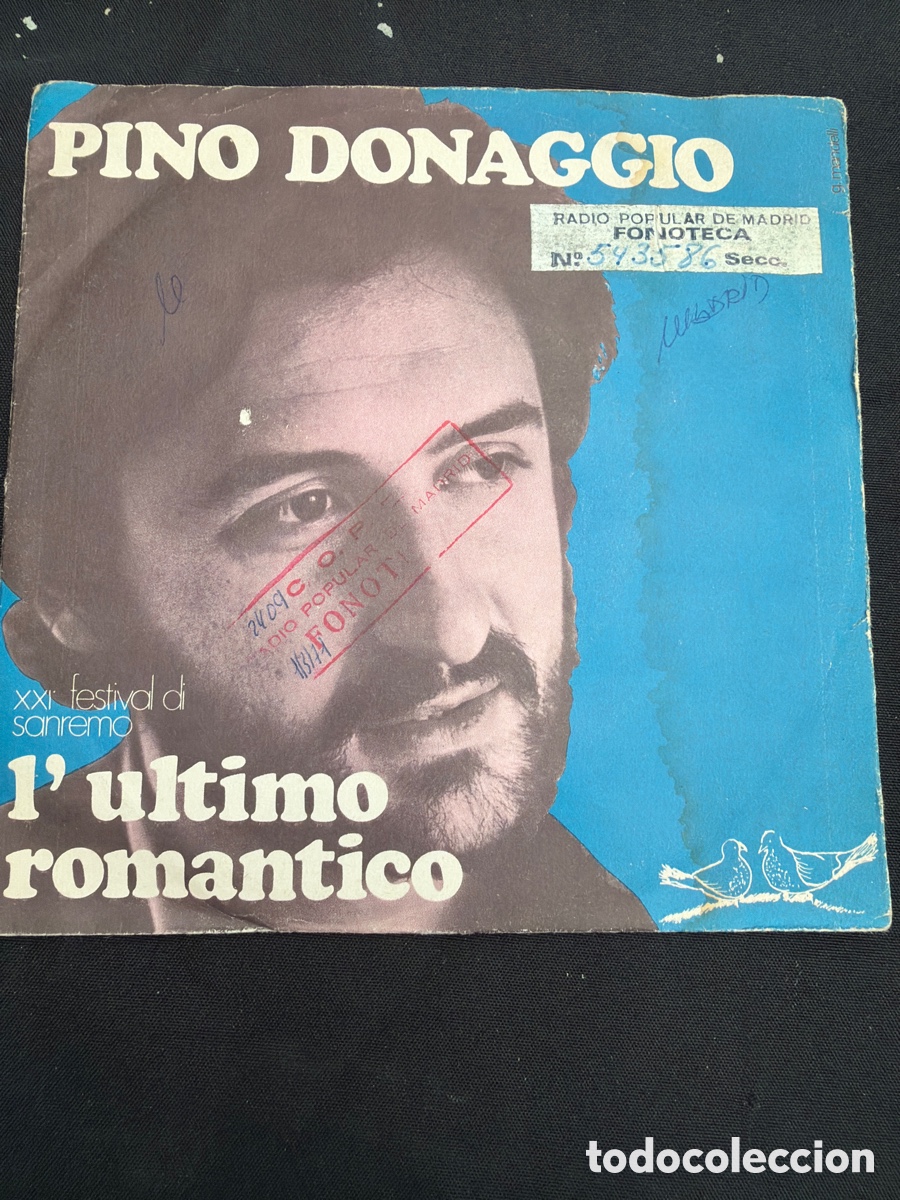 Discos de vinilo: PINO DONAGGIO - L'ULTIMO ROMANTICO+ GRAND UOMO SINGLE
