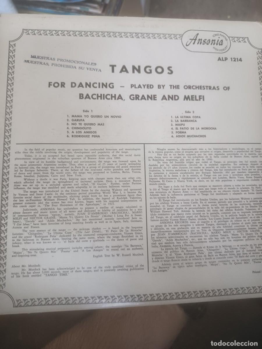 Discos de vinilo: DISCO LP TANGOS ,( USA) - Foto 2