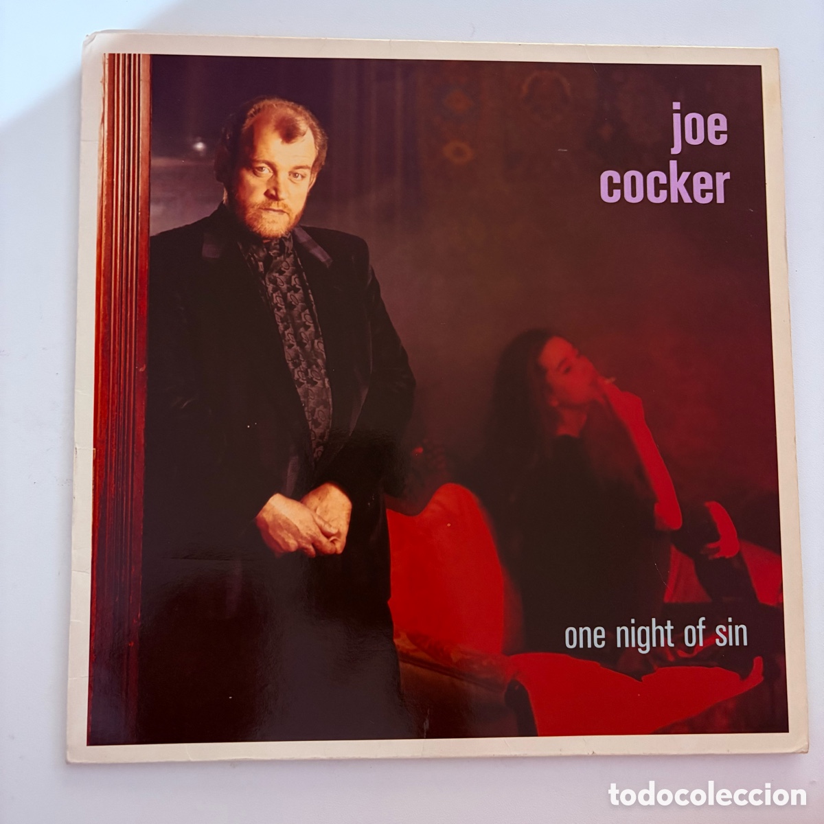 Discos de vinilo: lp Joe Cocker &lrm;&ndash; One Night Of Sin edicion espa&ntilde;ola de 1989