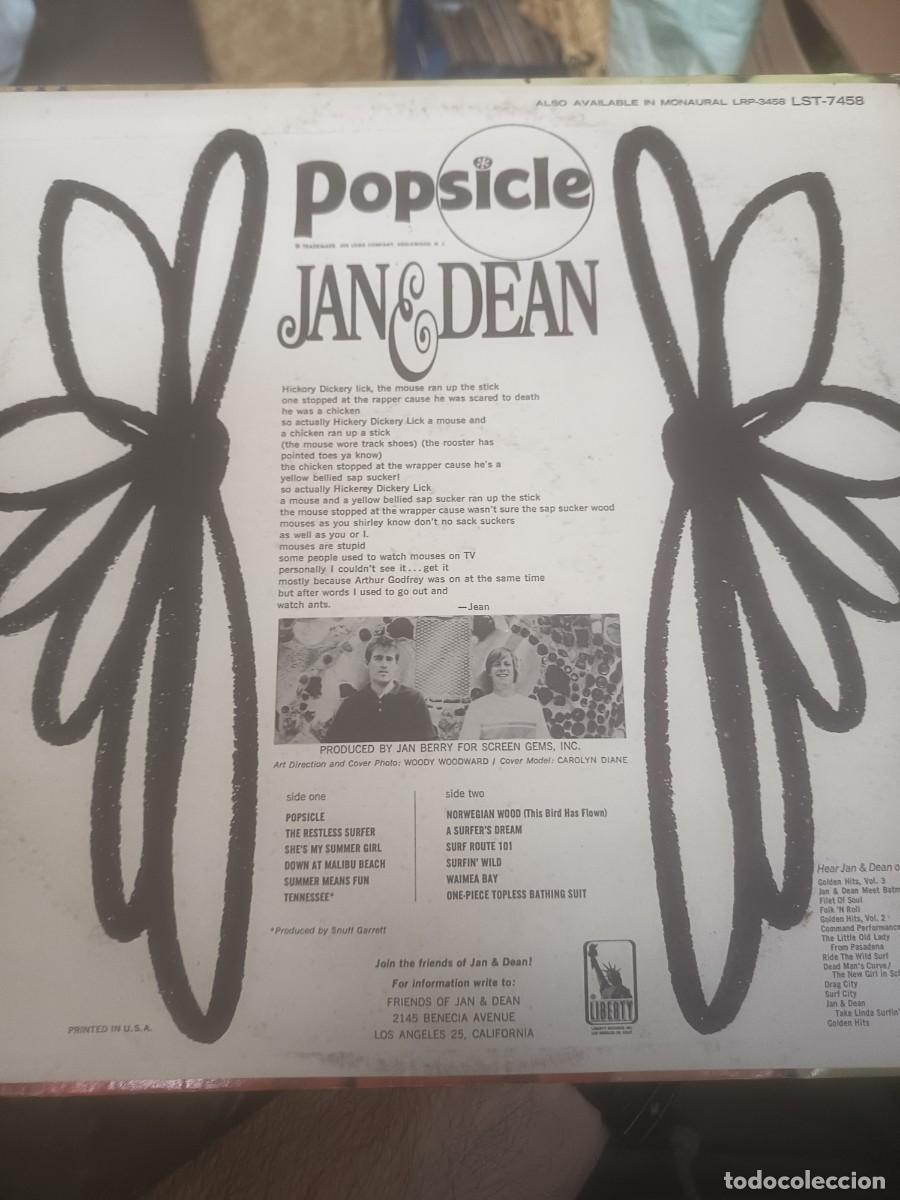 Discos de vinilo: DISCO LP POPSICLE ,( JAN & DEAN),USA - Foto 2