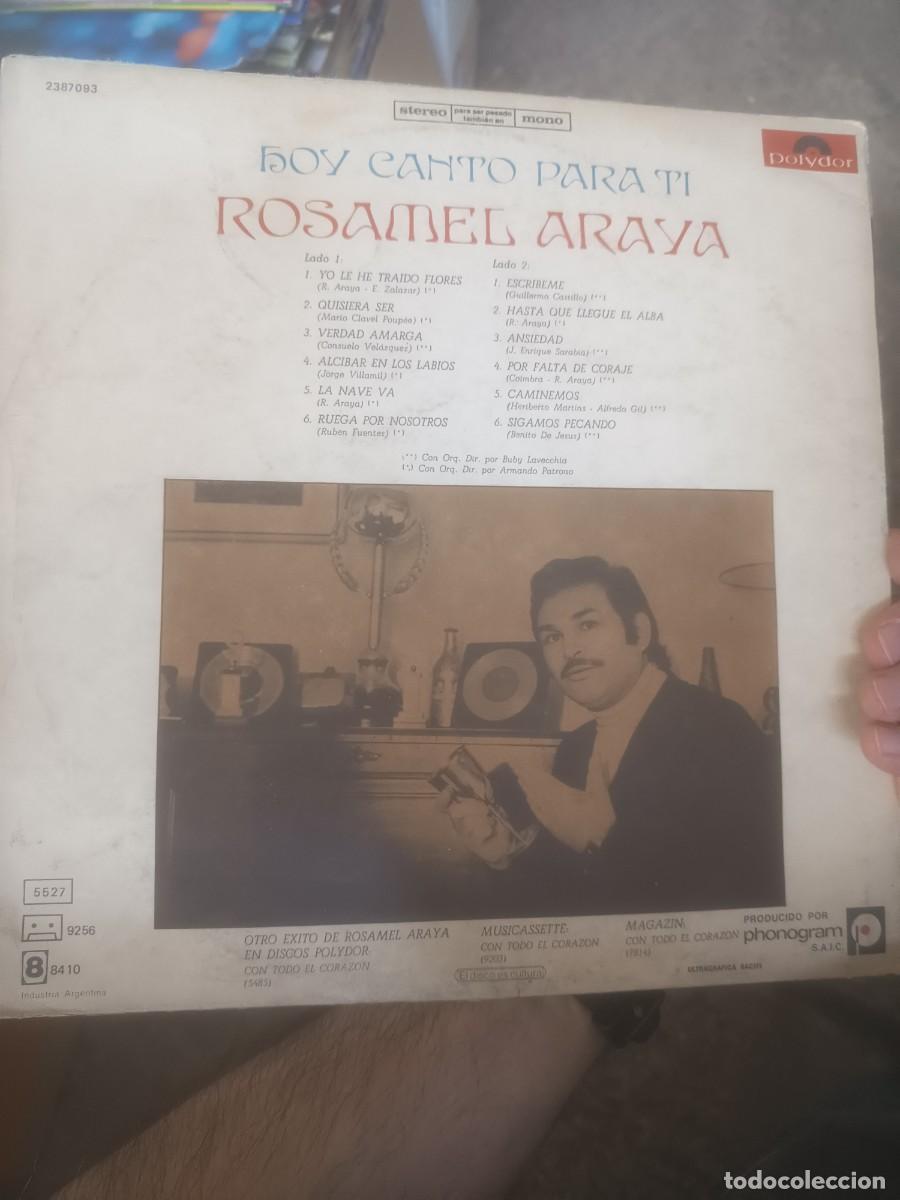 Discos de vinilo: DISCO LP ROSAMEL ARAYA,( ARGENTINA) - Foto 2