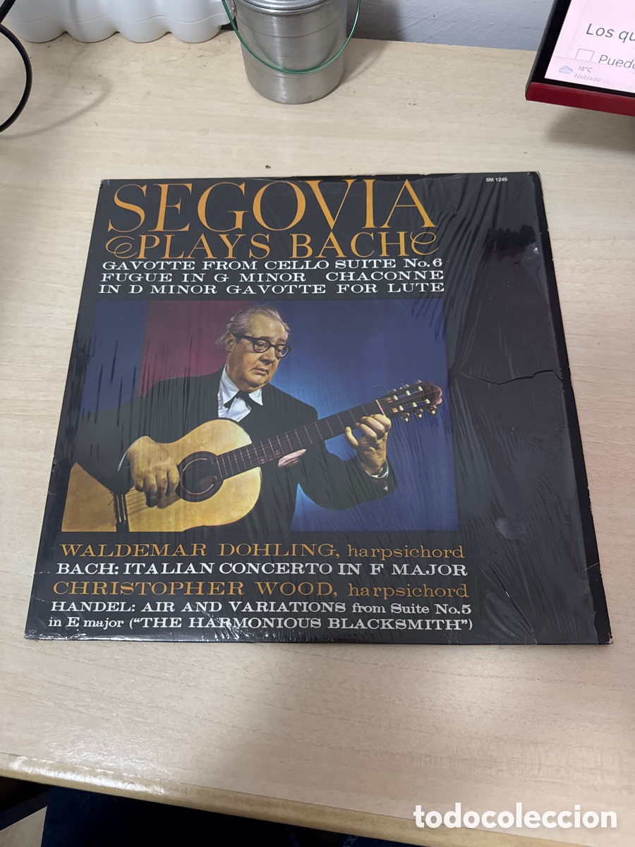 Discos de vinilo: DISCO VINILO SEGOVIA PLAYS BACHE GUITARRA 1972