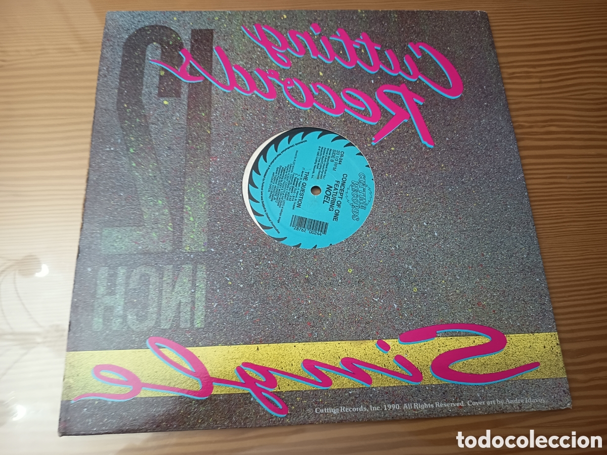 Discos de vinilo: Maxisingle de vinilo del tema The Question de Concept Of One con la colaboraci&oacute;n de Noel. - Cutting