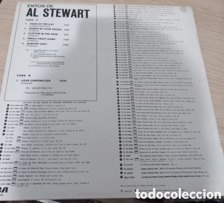 Discos de vinilo: LP Al Stewart - &Eacute;xitos de Al Stewart - Foto 2