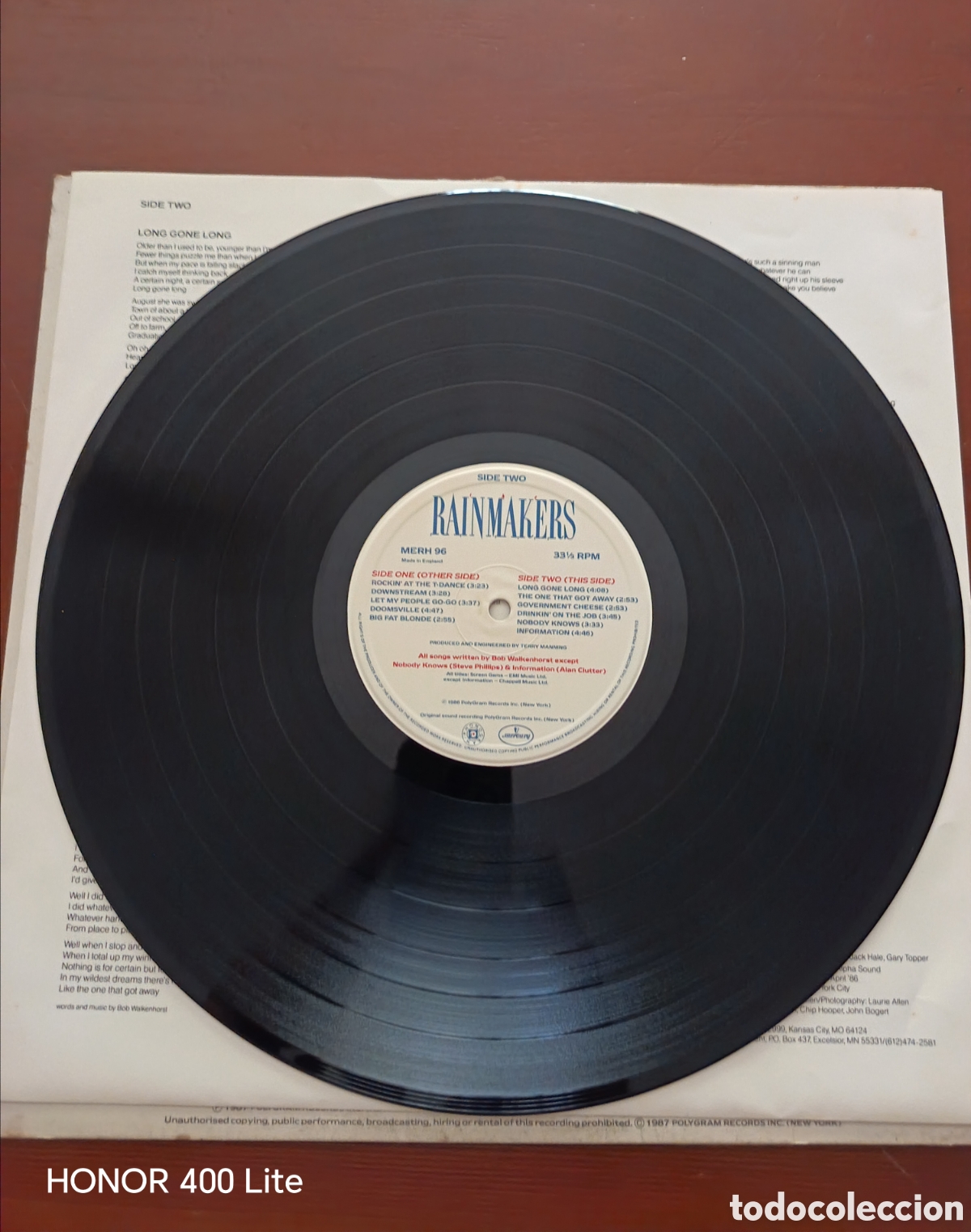 Discos de vinilo: Vinilo The Rainmakers Hom&oacute;nimo 1986 - Foto 5