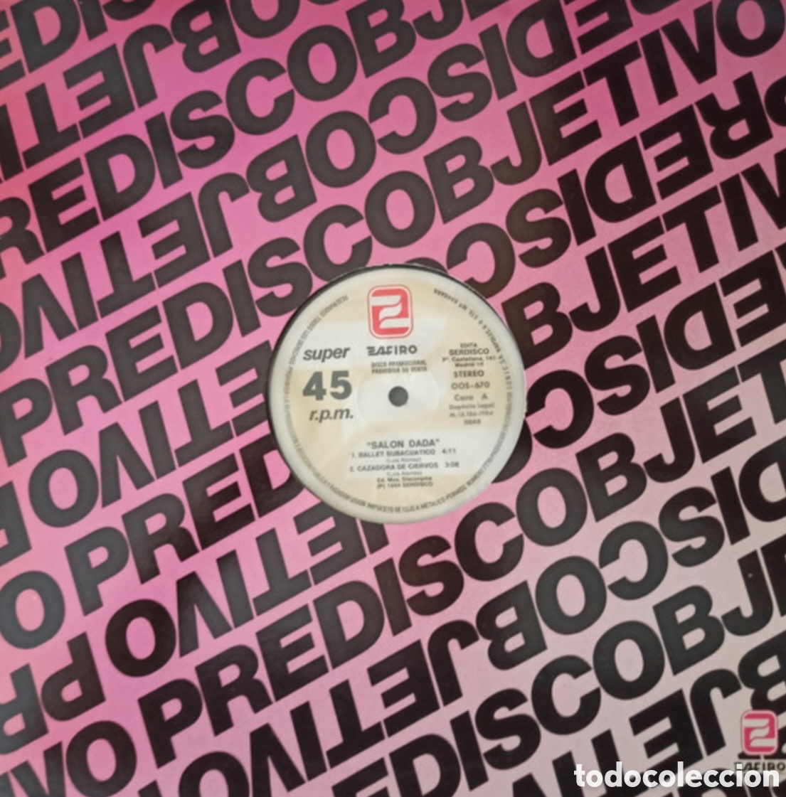 Discos de vinilo: LP SALON DADA - Ballet Subacuatico - Zafiro 1984 - OOS-670 - SPAIN pressing - PROMO (EX+/NM)