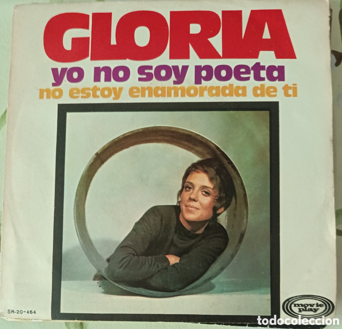 Discos de vinilo: Gloria single sello Movieplay editado en Espa&ntilde;a a&ntilde;o 1970.