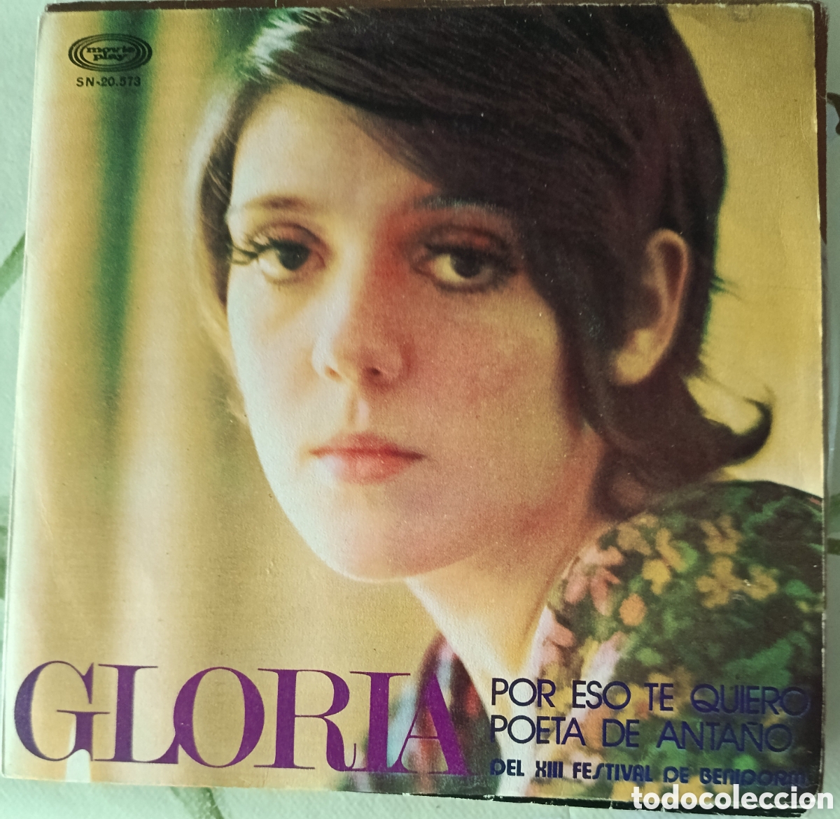 Discos de vinilo: Gloria single sello Movieplay editado en Espa&ntilde;a a&ntilde;o 1971.