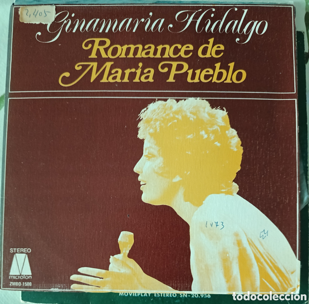 Discos de vinilo: Ginamaria Hidalgo single sello Micr&oacute;fon editado en Espa&ntilde;a a&ntilde;o 1973.