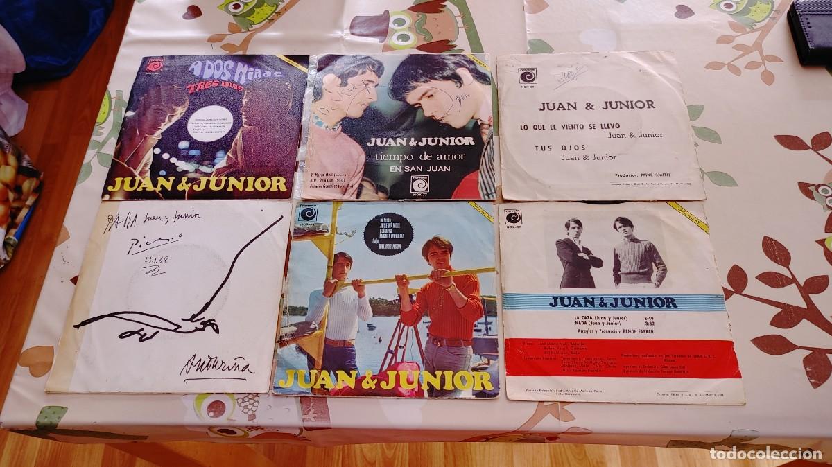 Discos de vinilo: JUAN Y JUNIOR-LOTE DE SUS 6 SINGLES - Foto 2