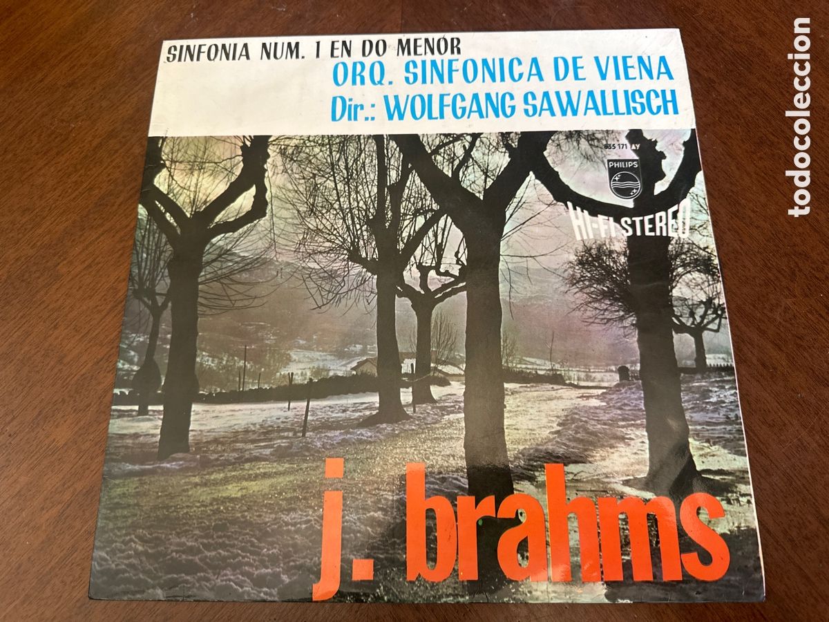 Discos de vinilo: BRAHMS - SINFONIA N&ordm; 1 EN DO MENOR OP. 68 - ORQUESTA SINF&Oacute;NICA DE VIENA &hellip;