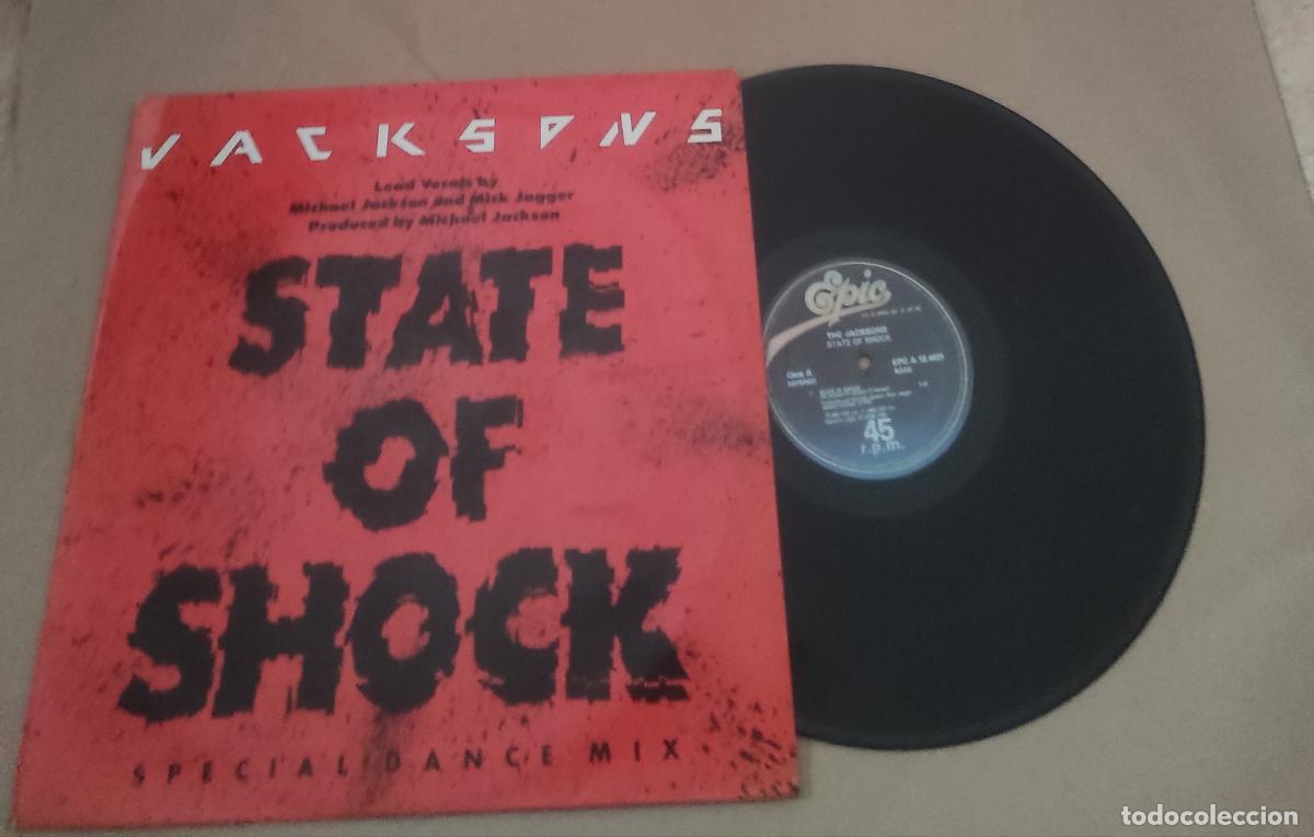 Discos de vinilo: Jacksons* &ndash; State Of Shock (Special Dance Mix)-MAXI-ESPA&Ntilde;A-