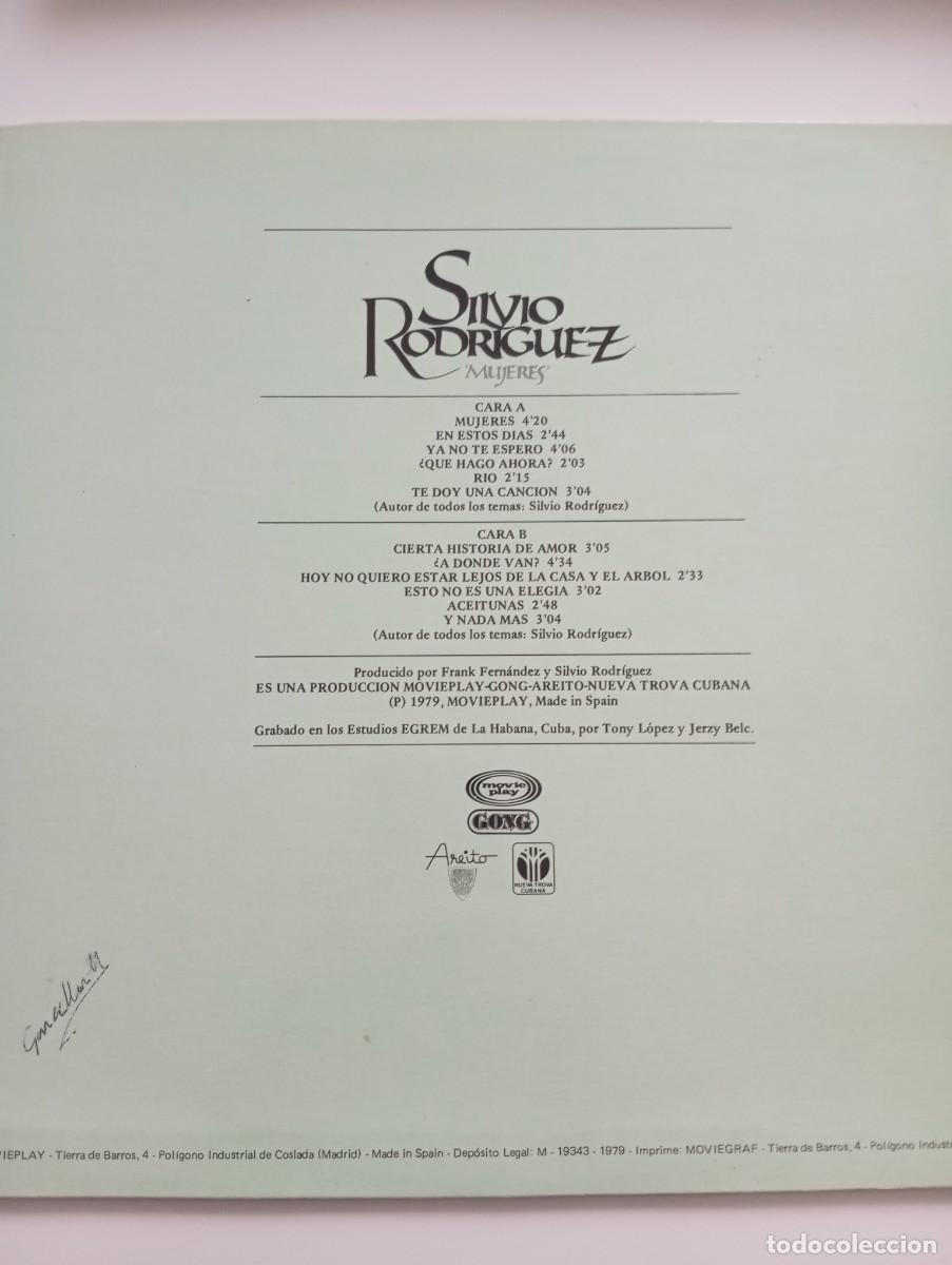Discos de vinilo: SILVIO RODRIGUEZ, MUJERES, , ,LP DE VINILO - Foto 2
