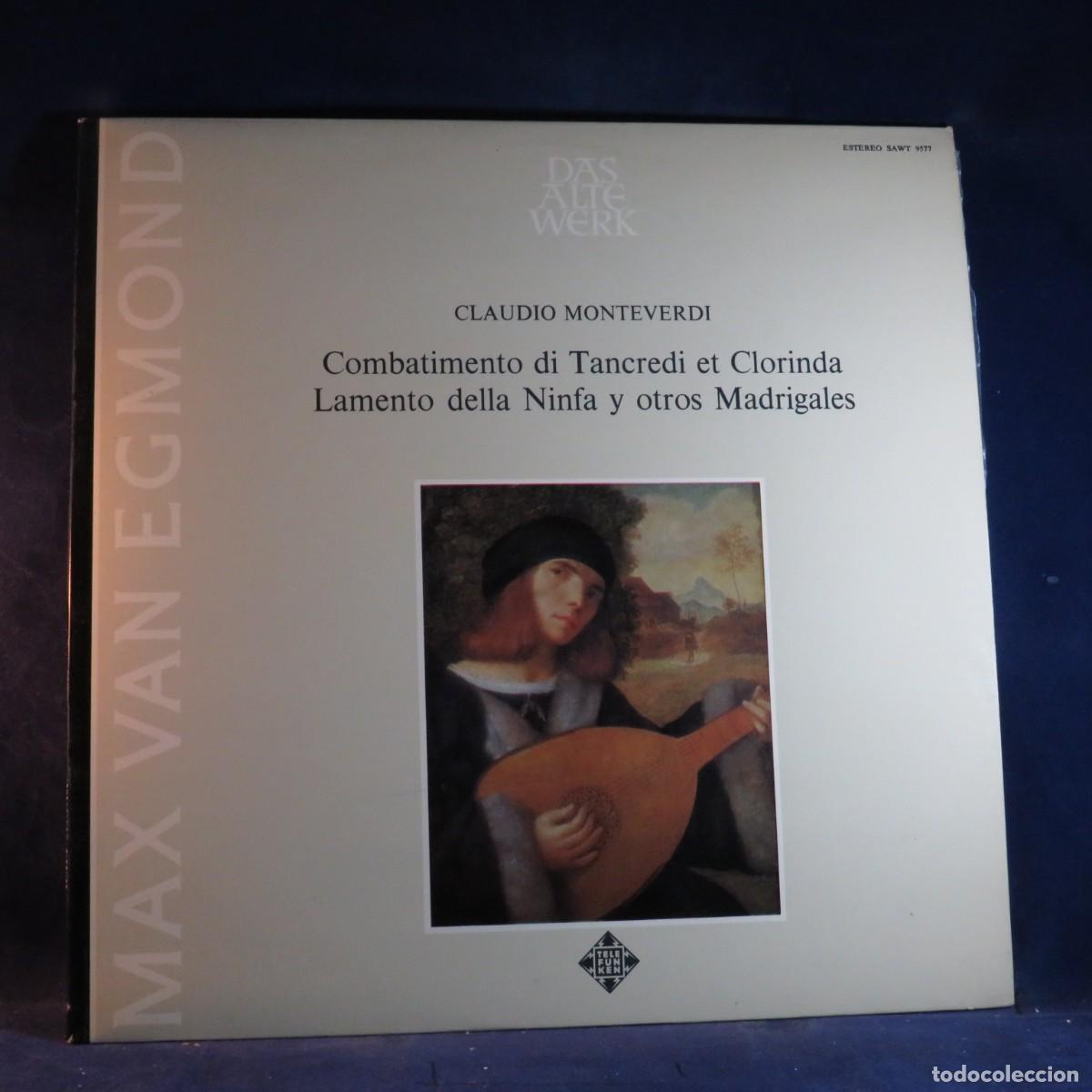 Discos de vinilo: MONTEVERDI, LEONHARDT CONSORT - COMBATIMENTO DI TANCREDI ET CLORINDA, LAMENTO DELLA NINFA - LP