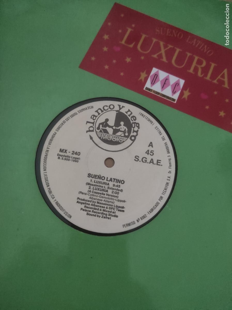 Discos de vinilo: SUE&Ntilde;O LATINO LUXURIA-MAXI-ESPA&Ntilde;A-