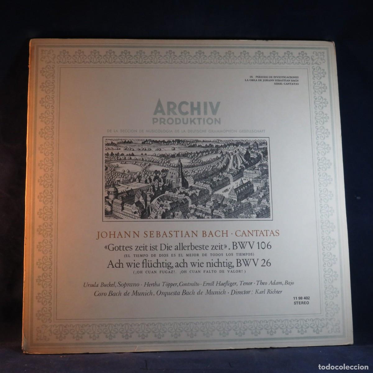 Discos de vinilo: BACH &ndash; GOTTES ZEIT IST DIE ALLERBESTE ZEIT, BWV 106 / ACH WIE FL&Uuml;CHTIG, ACH WIE NICHTIG, BWV 26 - LP