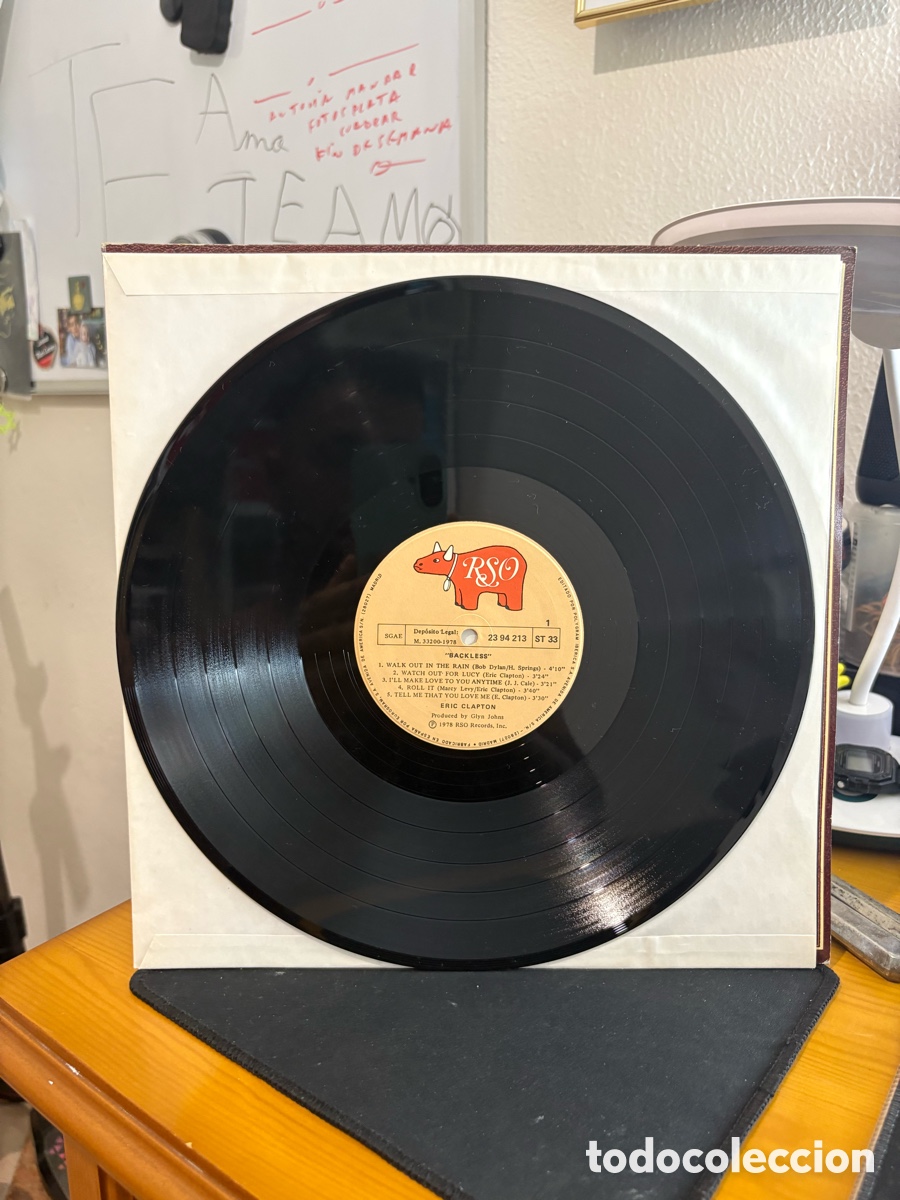 Discos de vinilo: Disco de vinilo &bull; Eric Clapton - Backless &bull; Rso R&eacute;cords 1978 - Foto 4