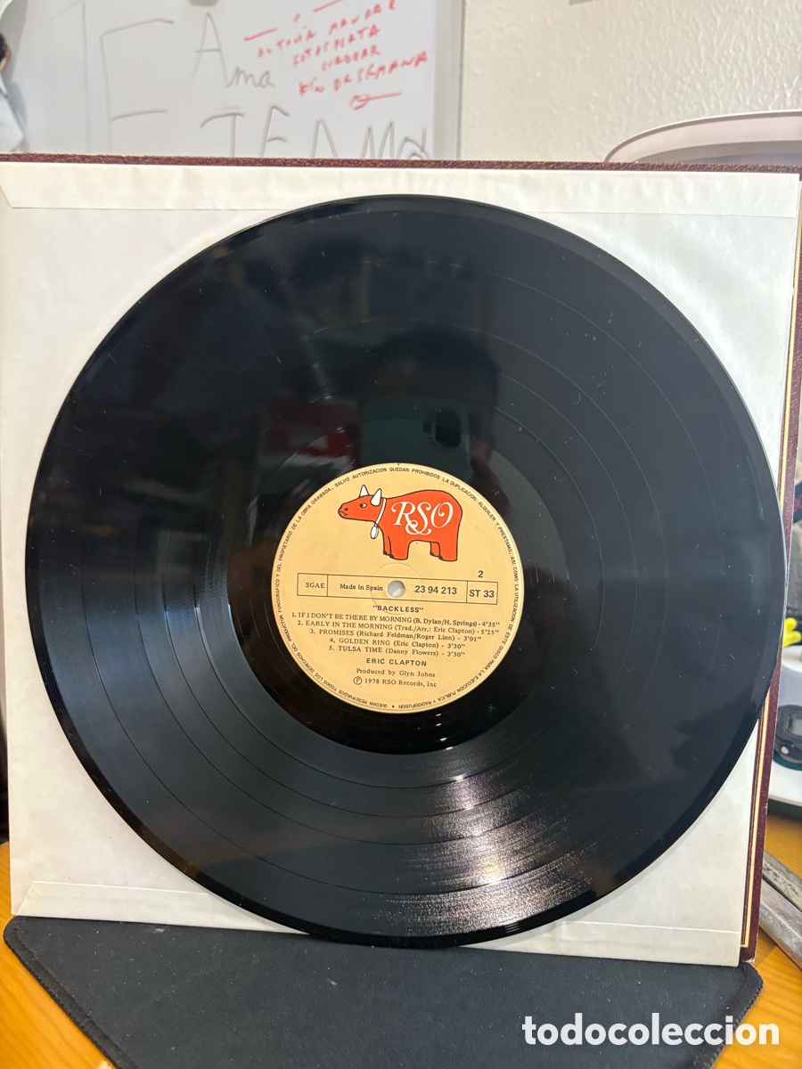 Discos de vinilo: Disco de vinilo &bull; Eric Clapton - Backless &bull; Rso R&eacute;cords 1978 - Foto 6