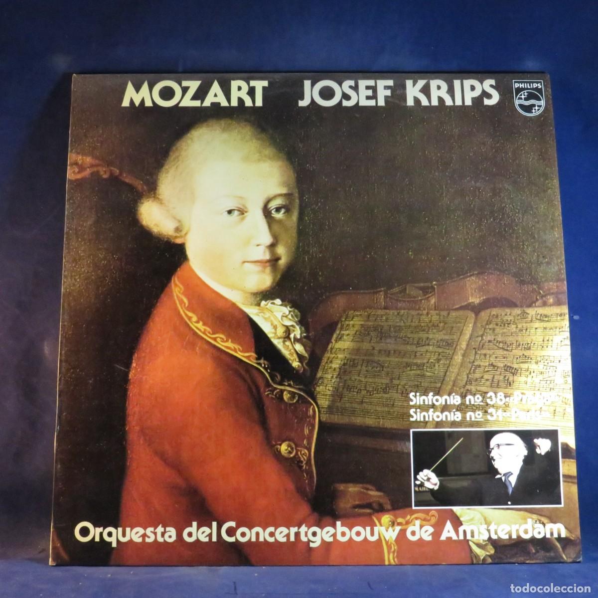 Discos de vinilo: MOZART, KRIPS, ORQUESTA DEL CONCERTGEBOUW DE AMSTERDAM &ndash; SINFON&Iacute;A N&deg; 38 PRAGA Y N&deg; 31 PARIS - LP