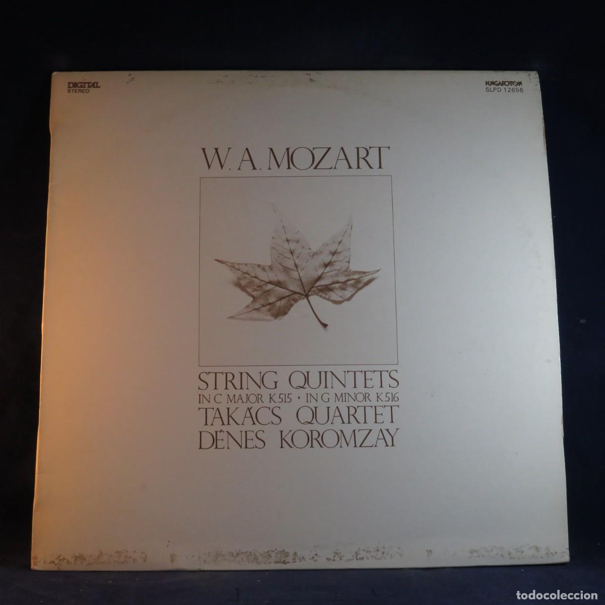 Discos de vinilo: MOZART, TAK&Aacute;CS QUARTET, DENES KOROMZAY &ndash; STRING QUINTETS IN C MAJOR K515 / IN G MINOR K 516 - LP
