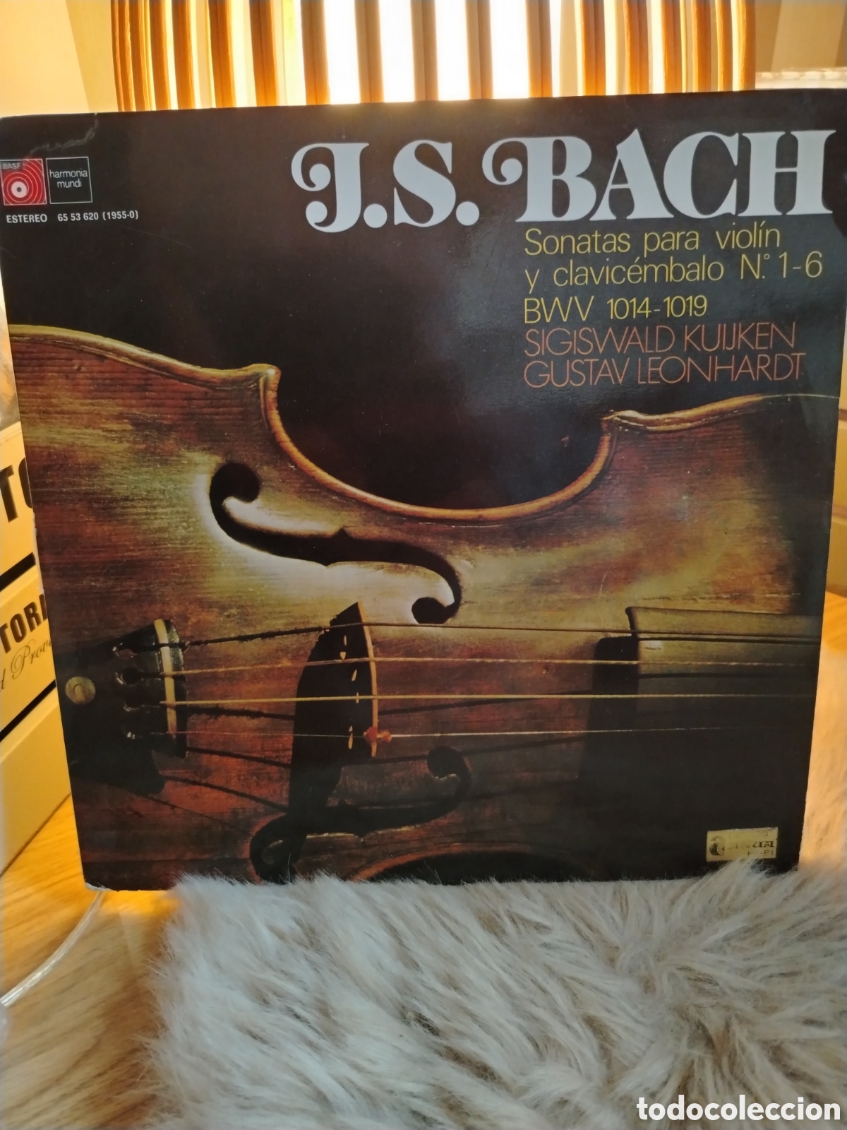 Discos de vinilo: J. S. BACH - Sonatas Viol&iacute;n y clavich&eacute;nvalo N1-6 BWV 1014-1019 (BASF-Armonia Mundi, 1976). Doble Lp