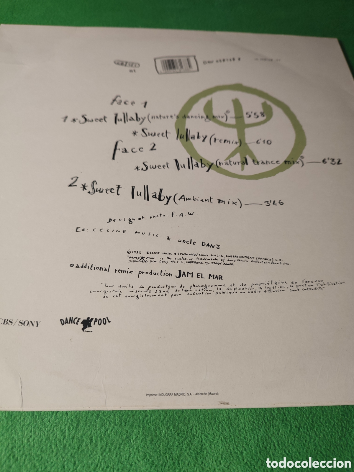 Discos de vinilo: Deep Forest - Sweet lullaby Maxi 1992 - Foto 2